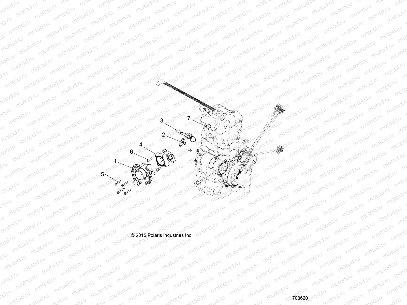 ENGINE | ENGINE, THROTTLE BODY and FUEL RAIL - R19RME57D7 (700618)
