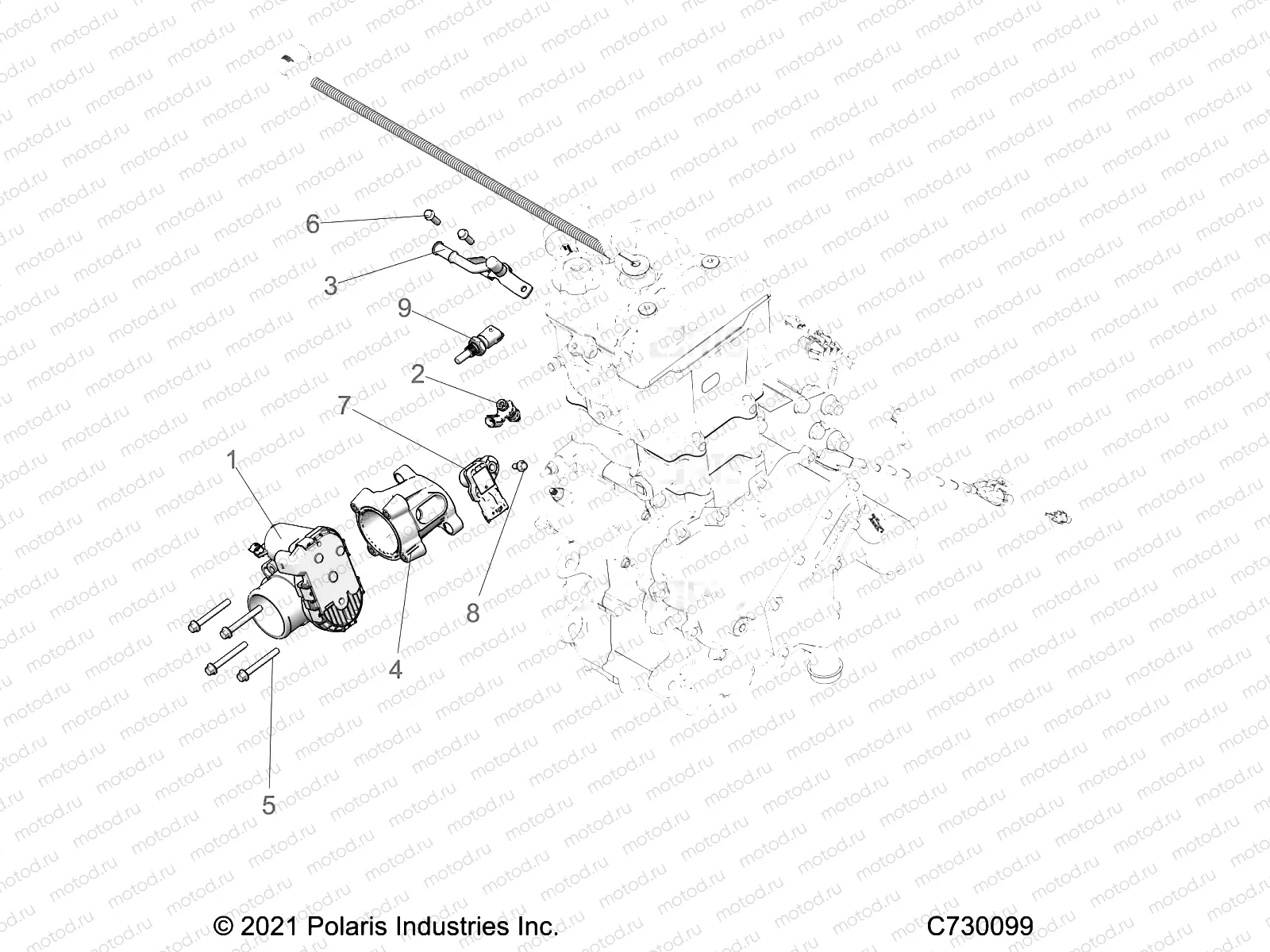 ENGINE | ENGINE, THROTTLE BODY and FUEL RAIL - R23M4A57B1/EB4/B9 (C730099)