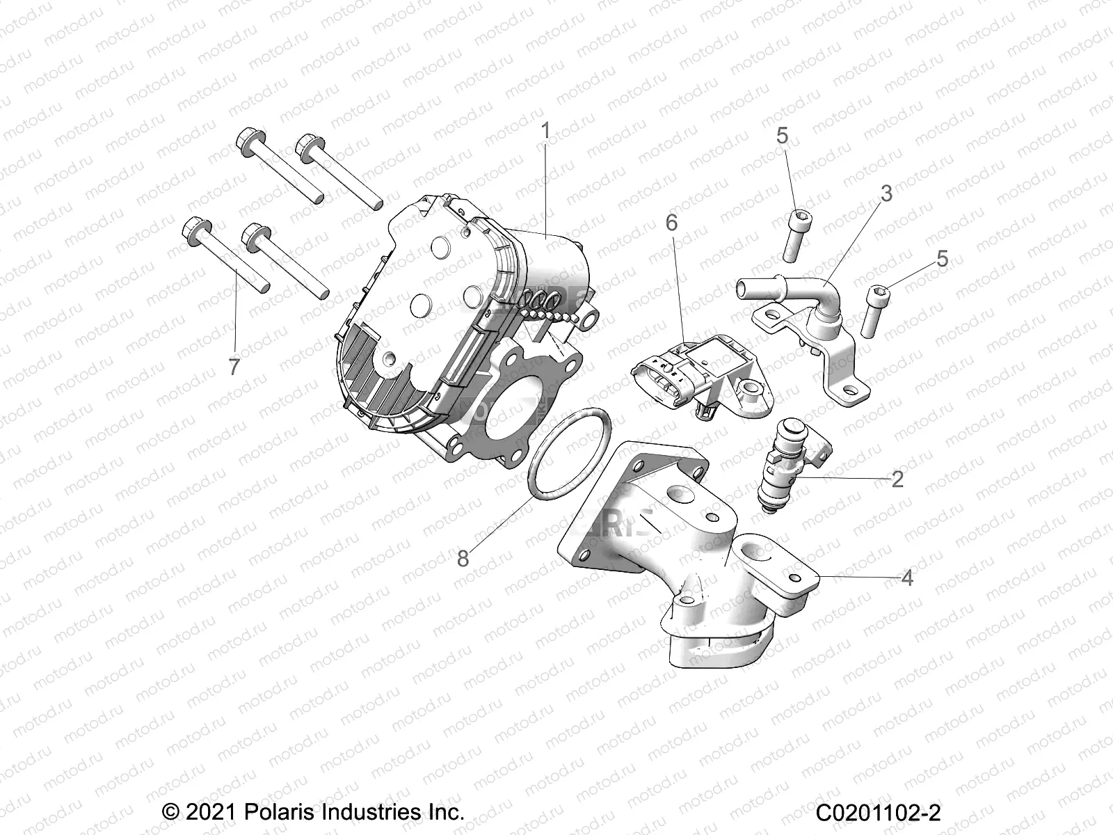 ENGINE | ENGINE, THROTTLE BODY and FUEL RAIL - Z22HCB18D2 (0201102-2)