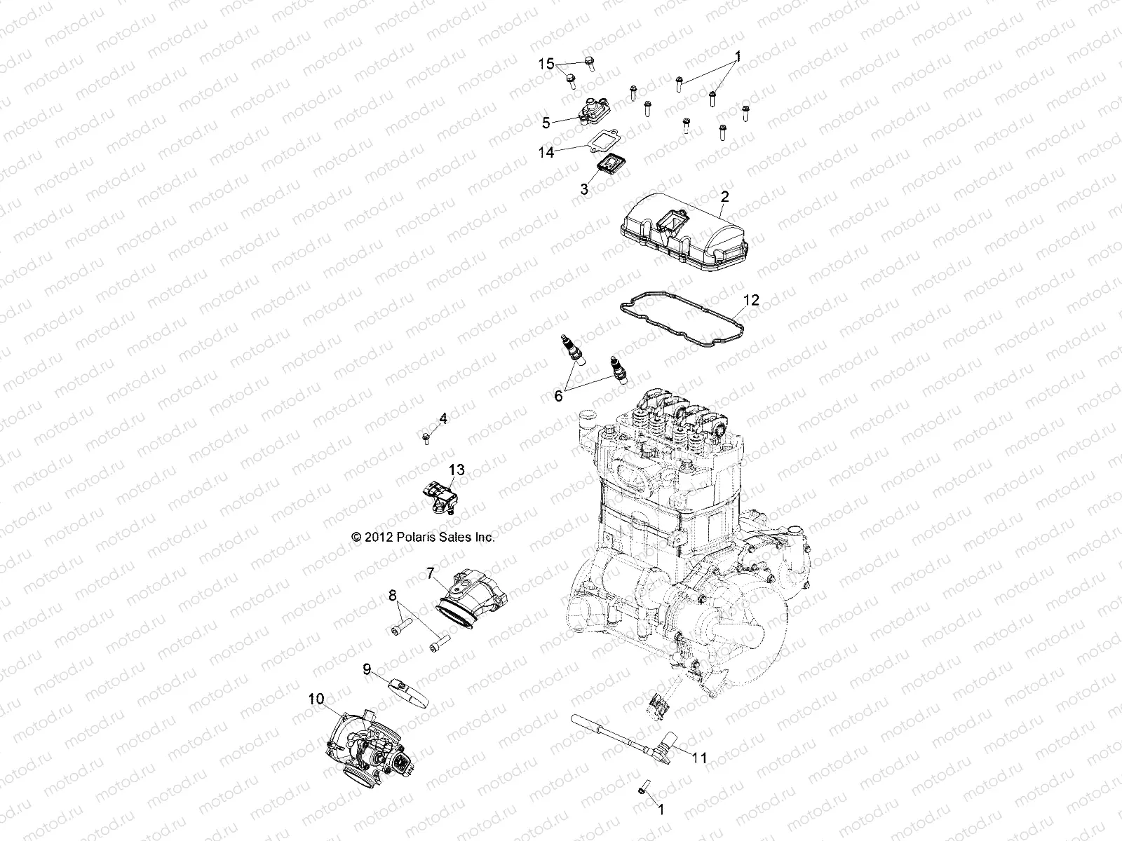 ENGINE | ENGINE, THROTTLE BODY and VALVE COVER - R13RH76AG/AH/AN (49RGRTHROTTLEBODY13800EFI)