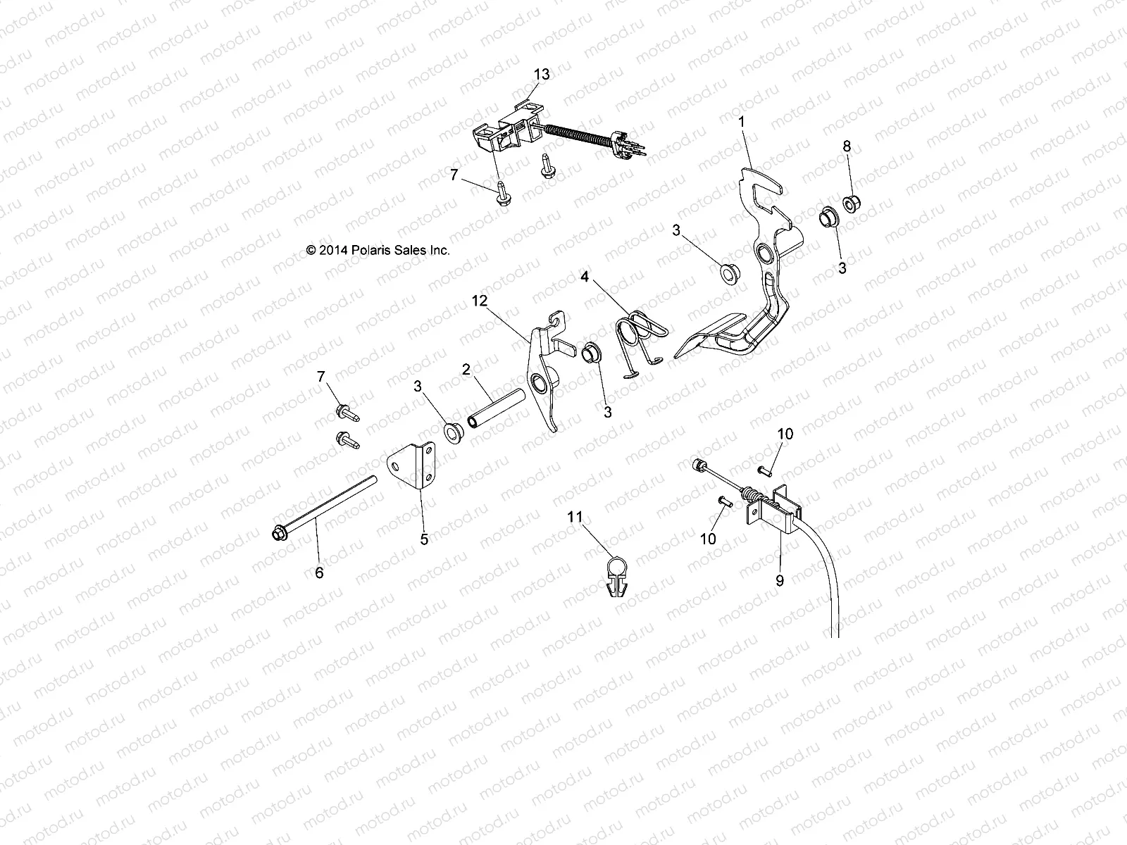 ENGINE | ENGINE, THROTTLE PEDAL - A16DAA32A1/A7 (49ATVTHRPEDAL15325)