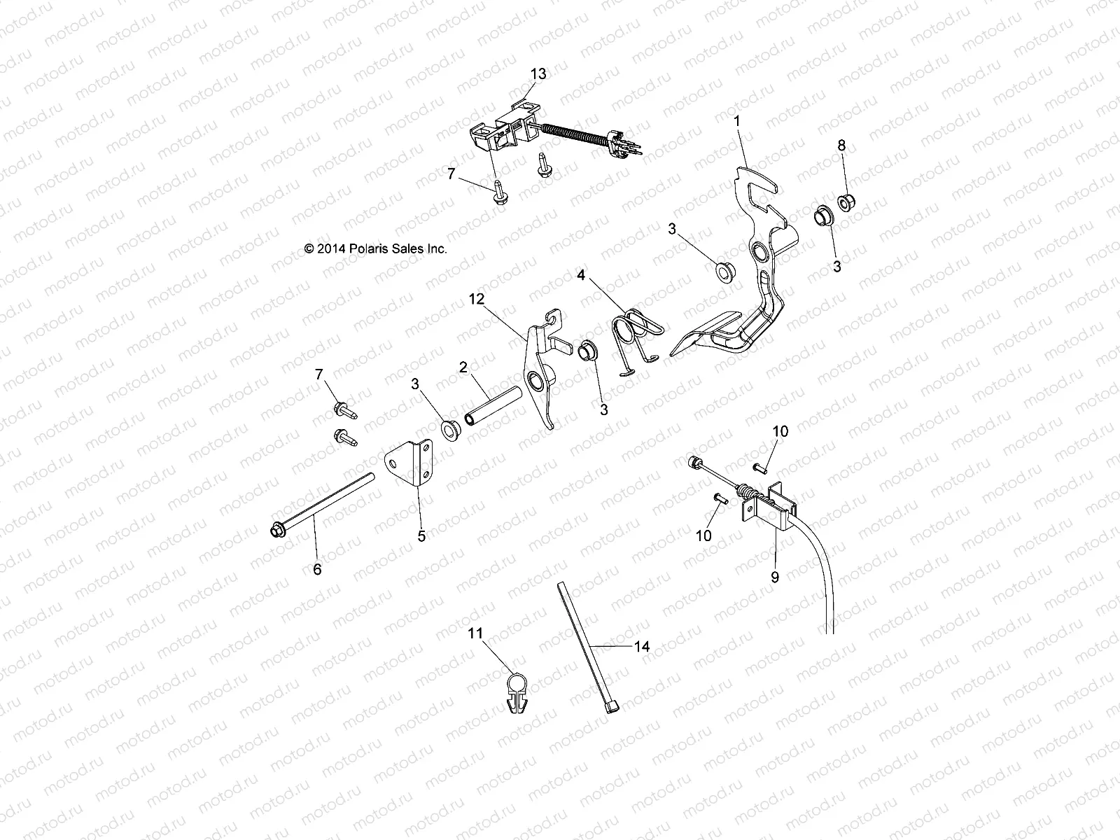 ENGINE | ENGINE, THROTTLE PEDAL - A16DAH57A1 (49ATVTHRPEDAL15ACE570)