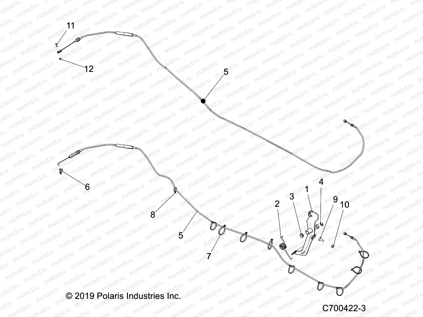 ENGINE | ENGINE, THROTTLE PEDAL AND CABLE - D19BEPD4B4 (C700422-3)