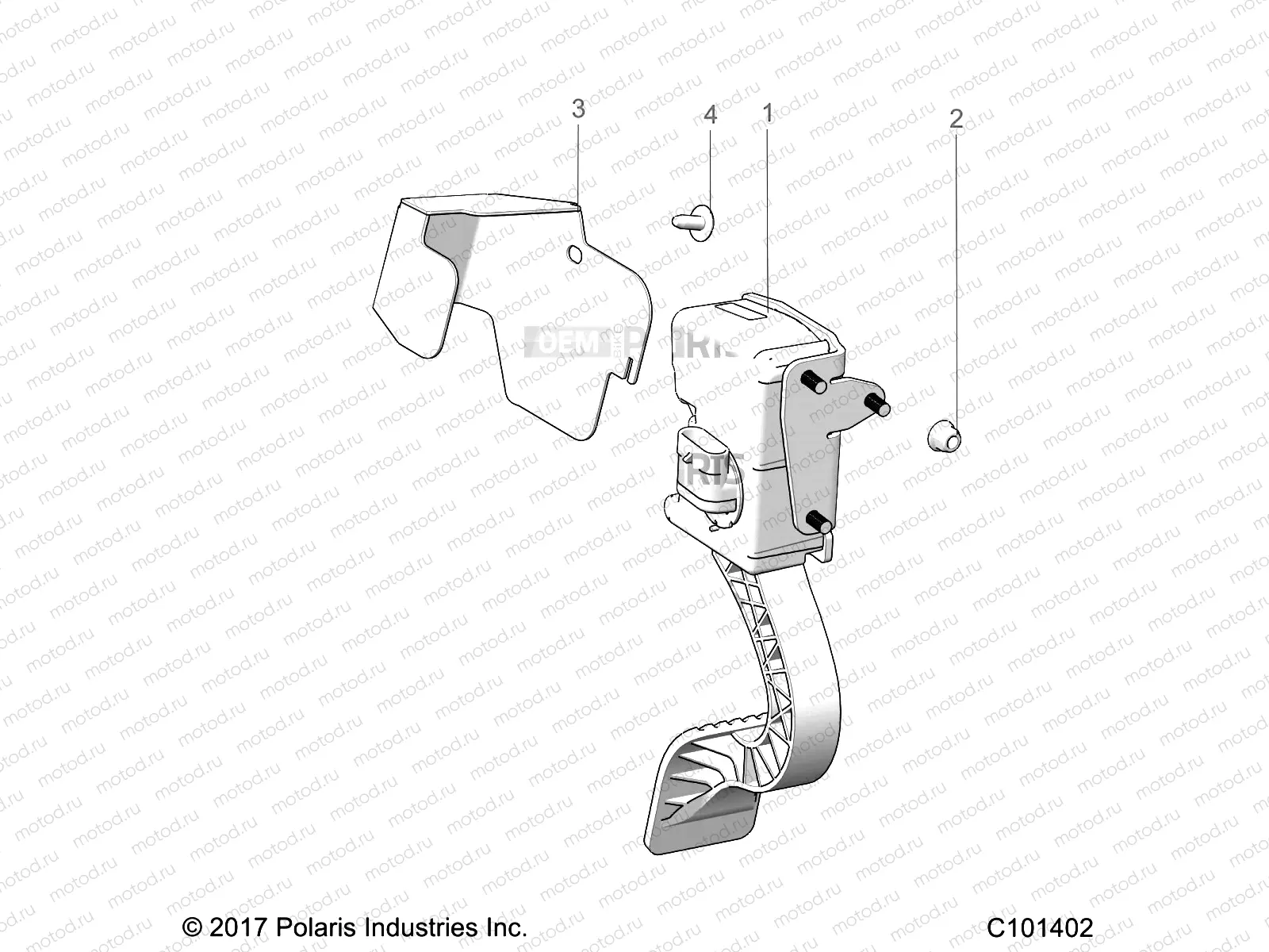 ENGINE | ENGINE, THROTTLE PEDAL AND MOUNT - A21HAB15N2 (C101402)