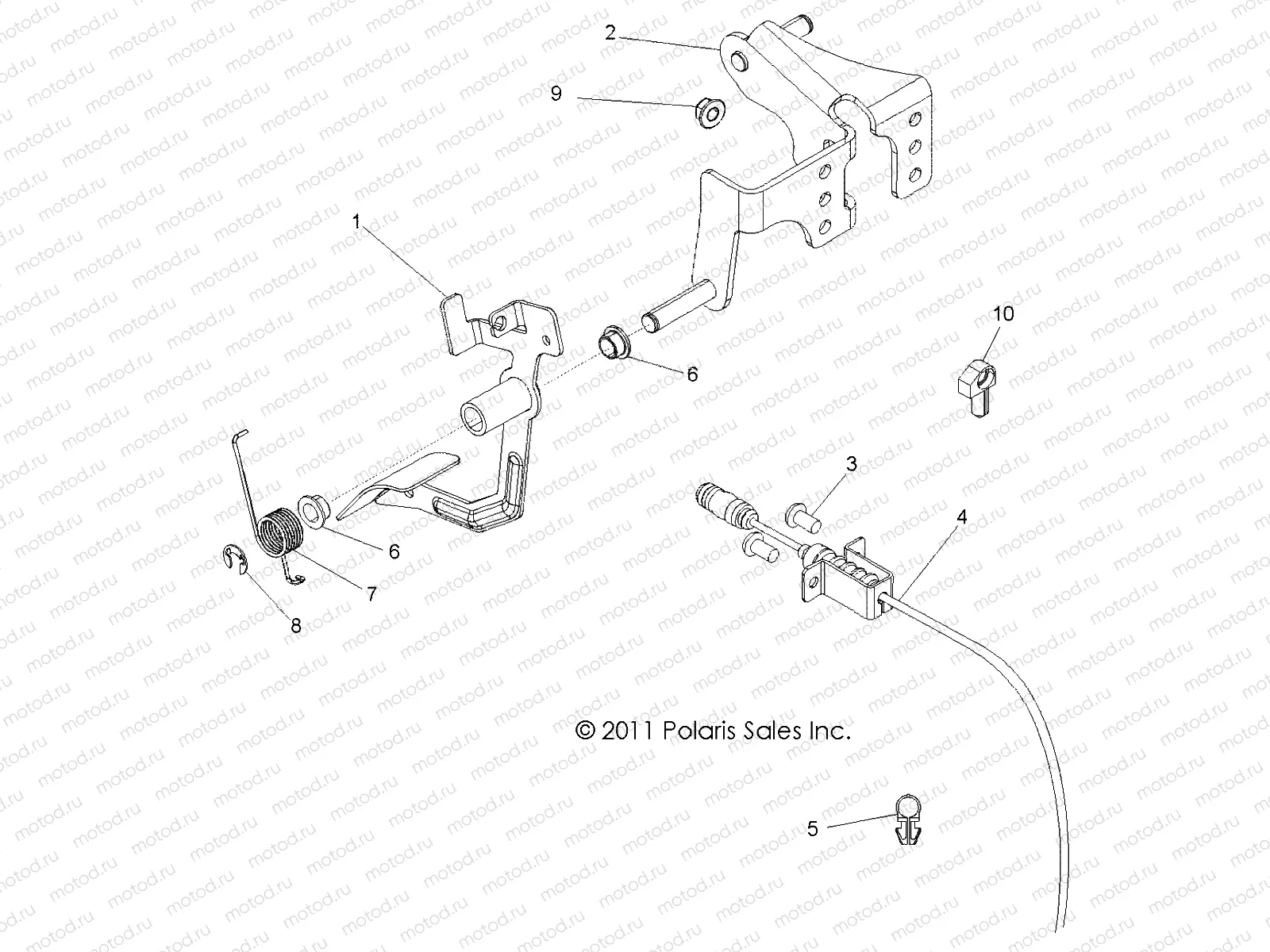 ENGINE | ENGINE, THROTTLE PEDAL - R12VH57AD (49RGRTHROTTLEPEDAL12RZR570)
