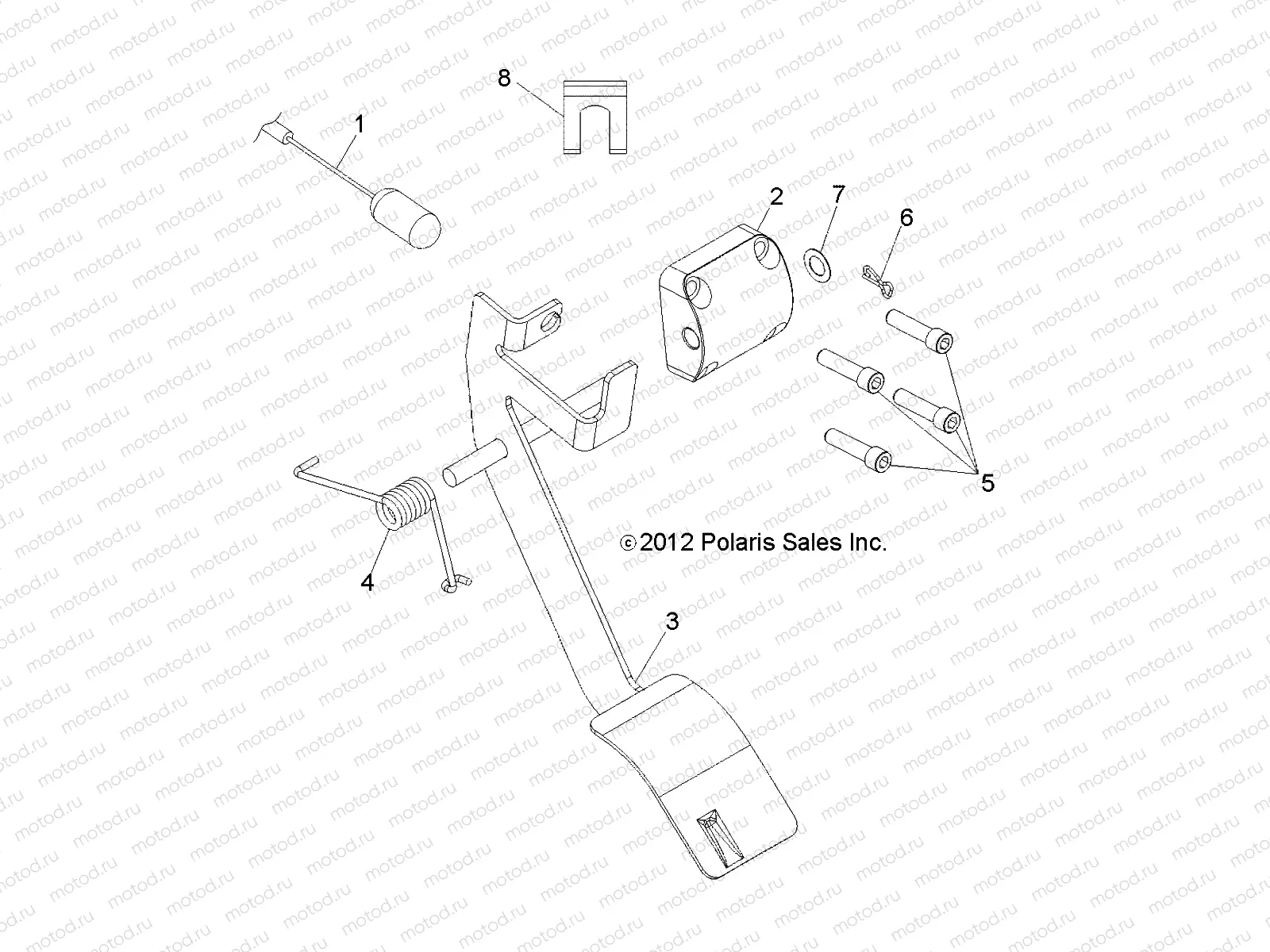 ENGINE | ENGINE, THROTTLE PEDAL - R13RH50AG/AH/AM/AR (49RGRTHROTTLE13500)