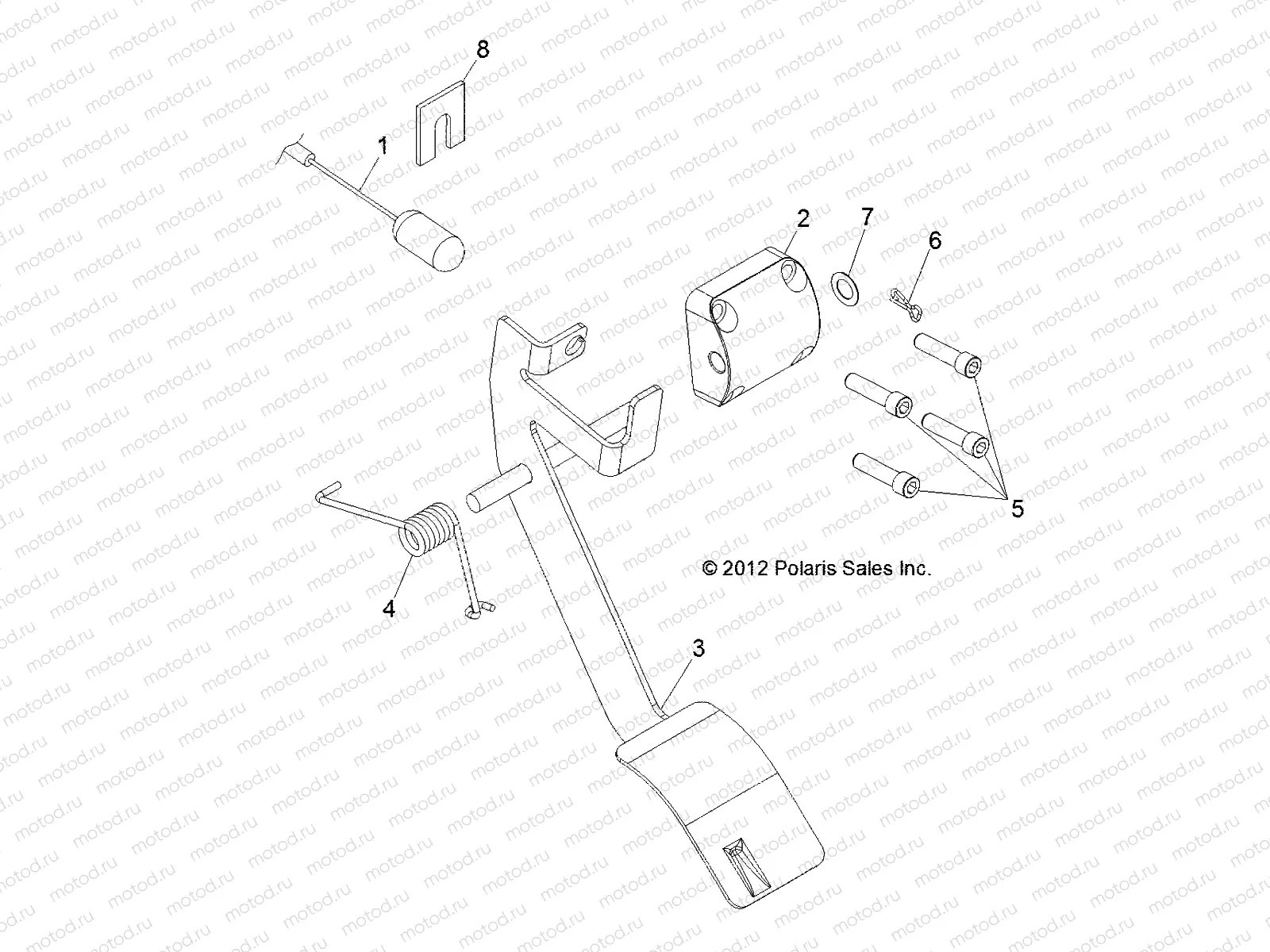ENGINE | ENGINE, THROTTLE PEDAL - R13RH76AG/AH/AN (49RGRTHROTTLE13500CREW)