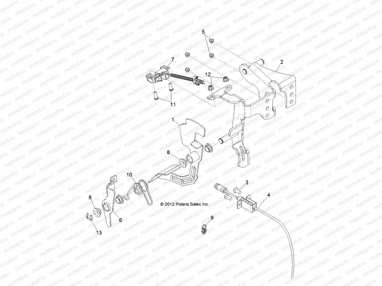 ENGINE | ENGINE, THROTTLE PEDAL - R13VH57AD/6EAK (49RGRTHROTTLEPEDAL13RZRXP4)