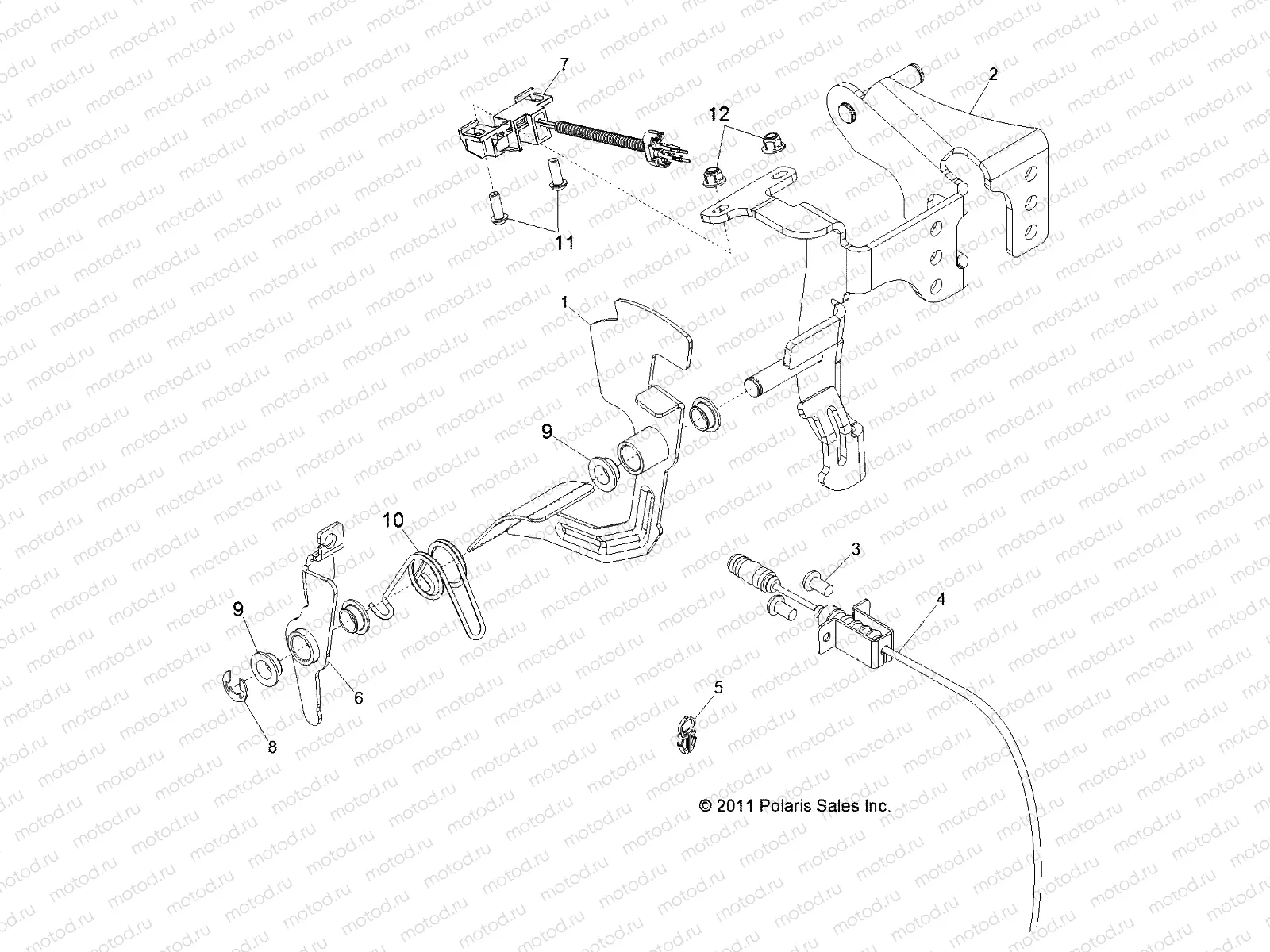 ENGINE | ENGINE, THROTTLE PEDAL - R13XE76AD/EAI (49RGRTHROTTLEPEDAL13RZR4)