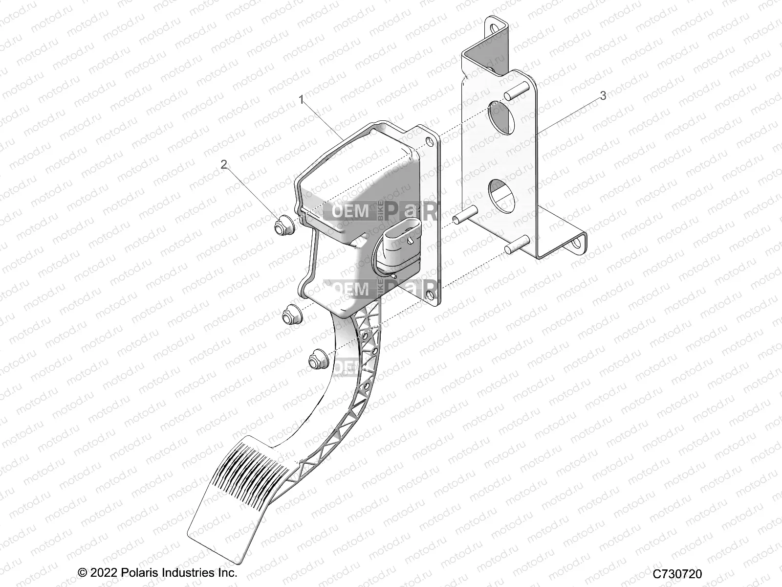 ENGINE | ENGINE, THROTTLE PEDAL - R23CCA57A1/A7 (C730720)