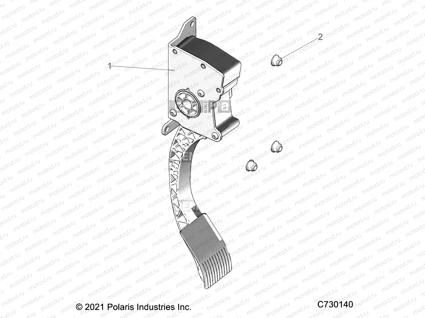 ENGINE | ENGINE, THROTTLE PEDAL - R23M4A57B1/EB4/B9 (C730140)