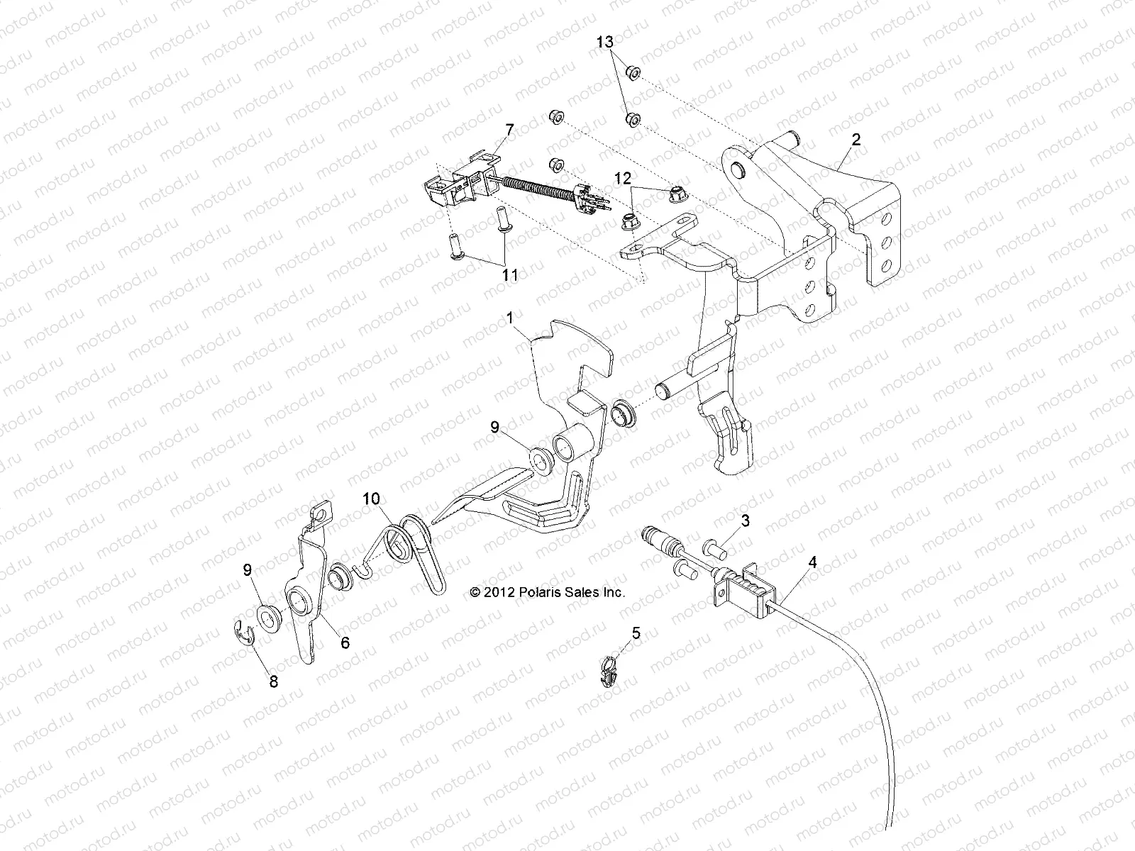 ENGINE | ENGINE, THROTTLE PEDAL - Z14VH76AC/AD/EAI/EAK/EAJ/EAL/EAW (49RGRTHROTTLEPEDAL13RZR)