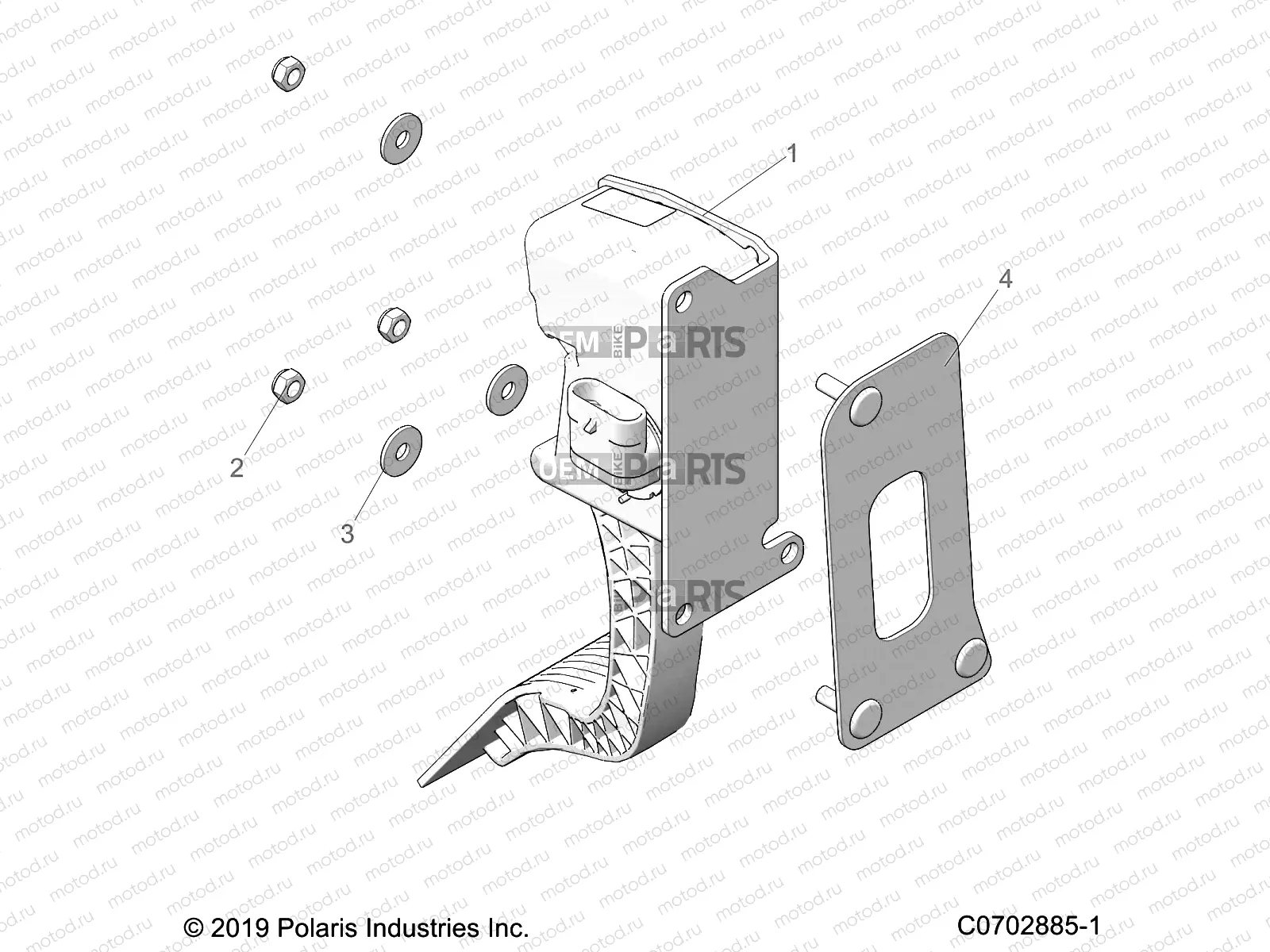ENGINE | ENGINE, THROTTLE PEDAL - Z22R4D92AB/AK (C0702885-1)
