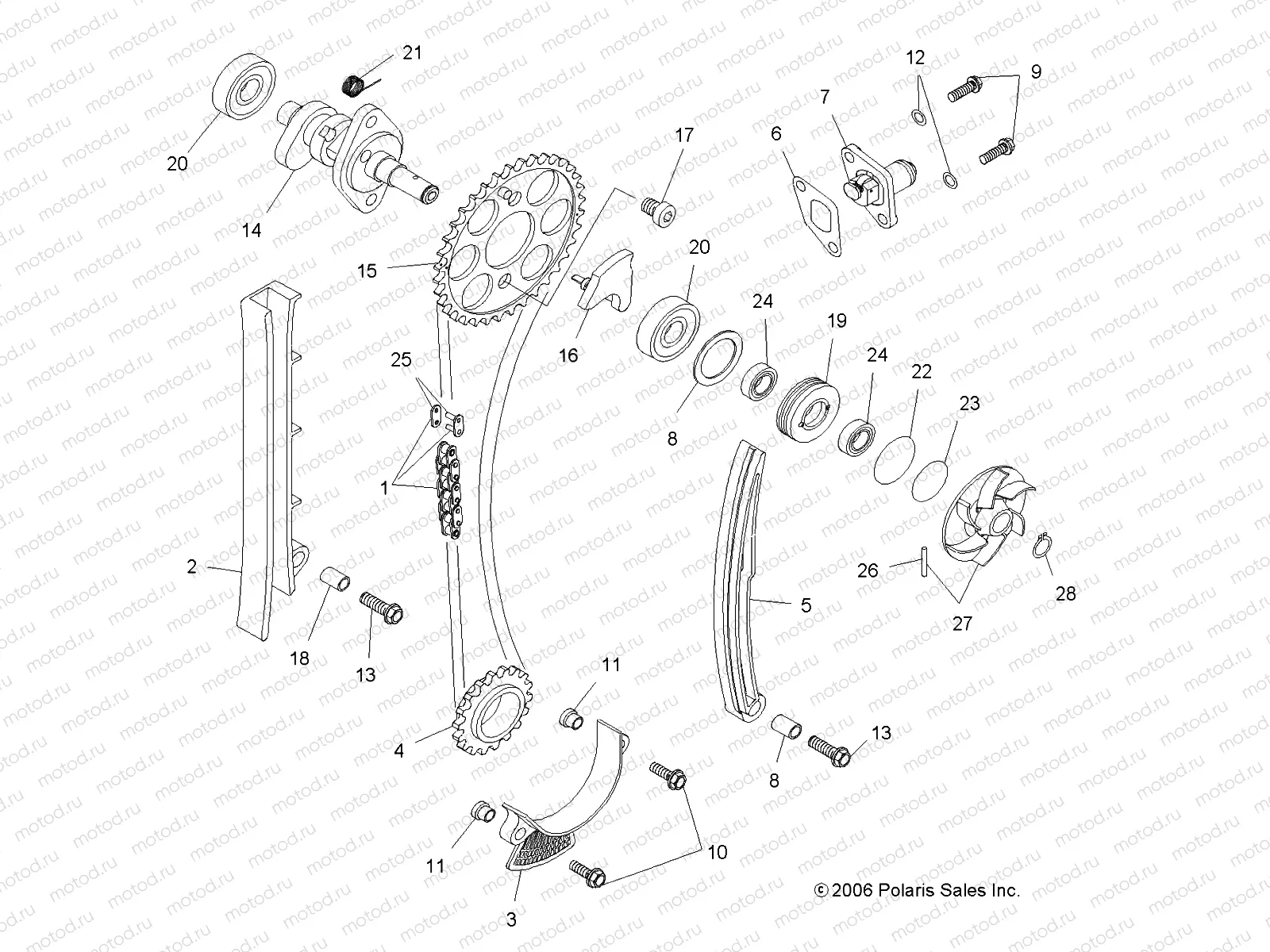 ENGINE | ENGINE, TIMING VALVE - A07GP52AA/AB (49ATVCAMCHAIN07OUT525)