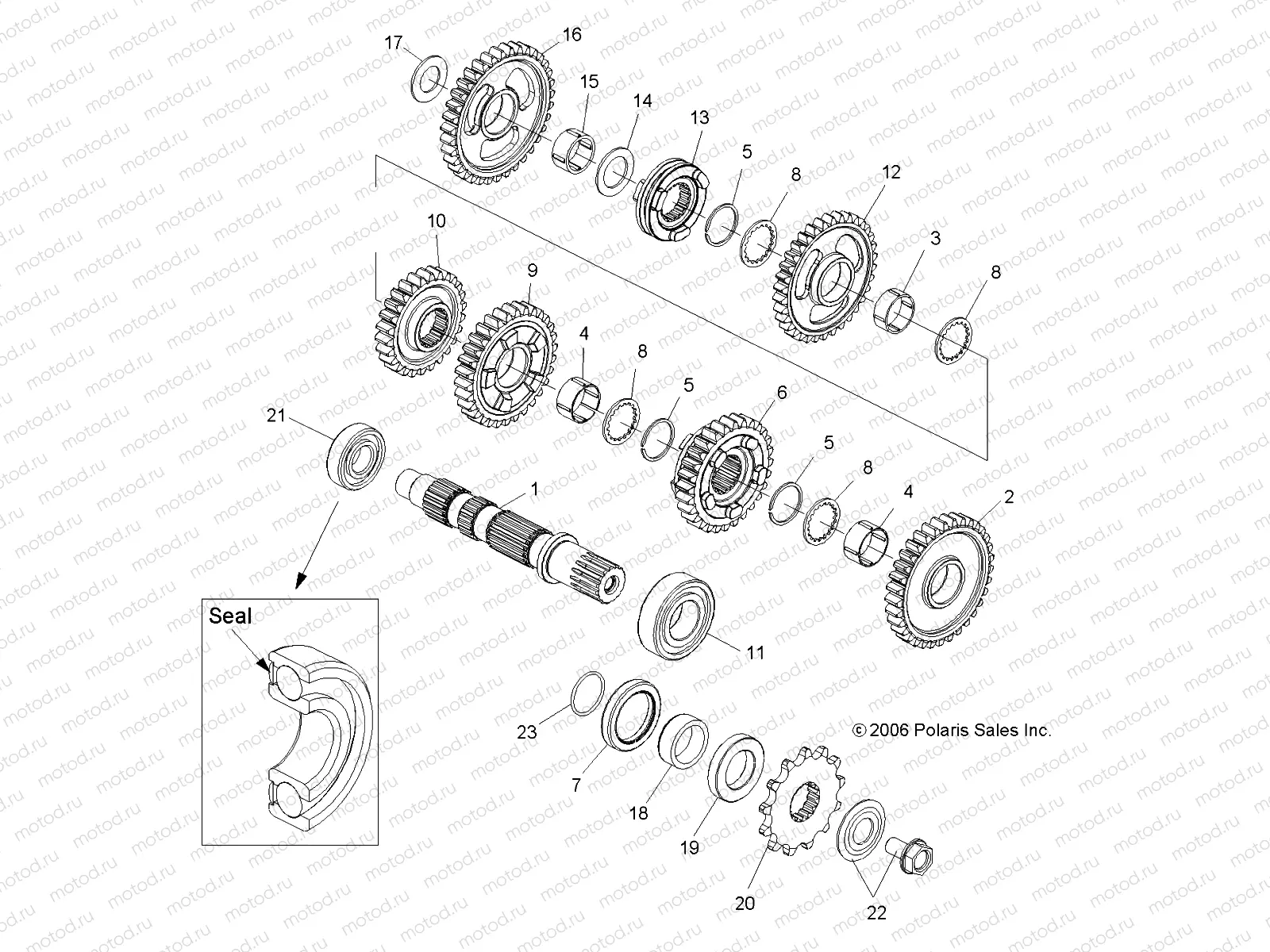 ENGINE | ENGINE, TRANSMISSION 2 - A07GP52AA/AB (49ATVTRANSMISSION207OUT525)