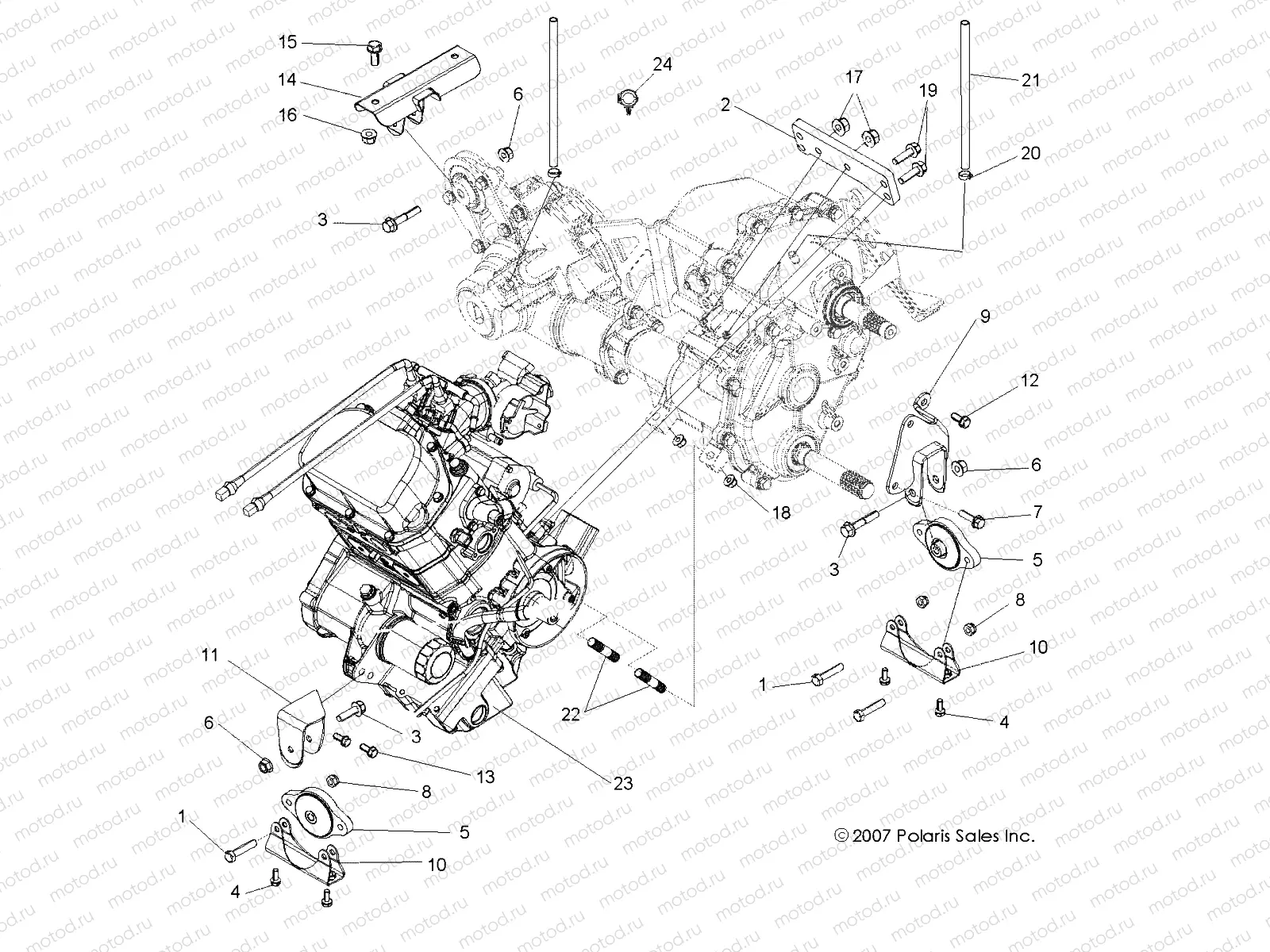 ENGINE | ENGINE, TRANSMISSION MOUNTING - R10XH76AA (49RGRENGINEMTG10RZRS4)