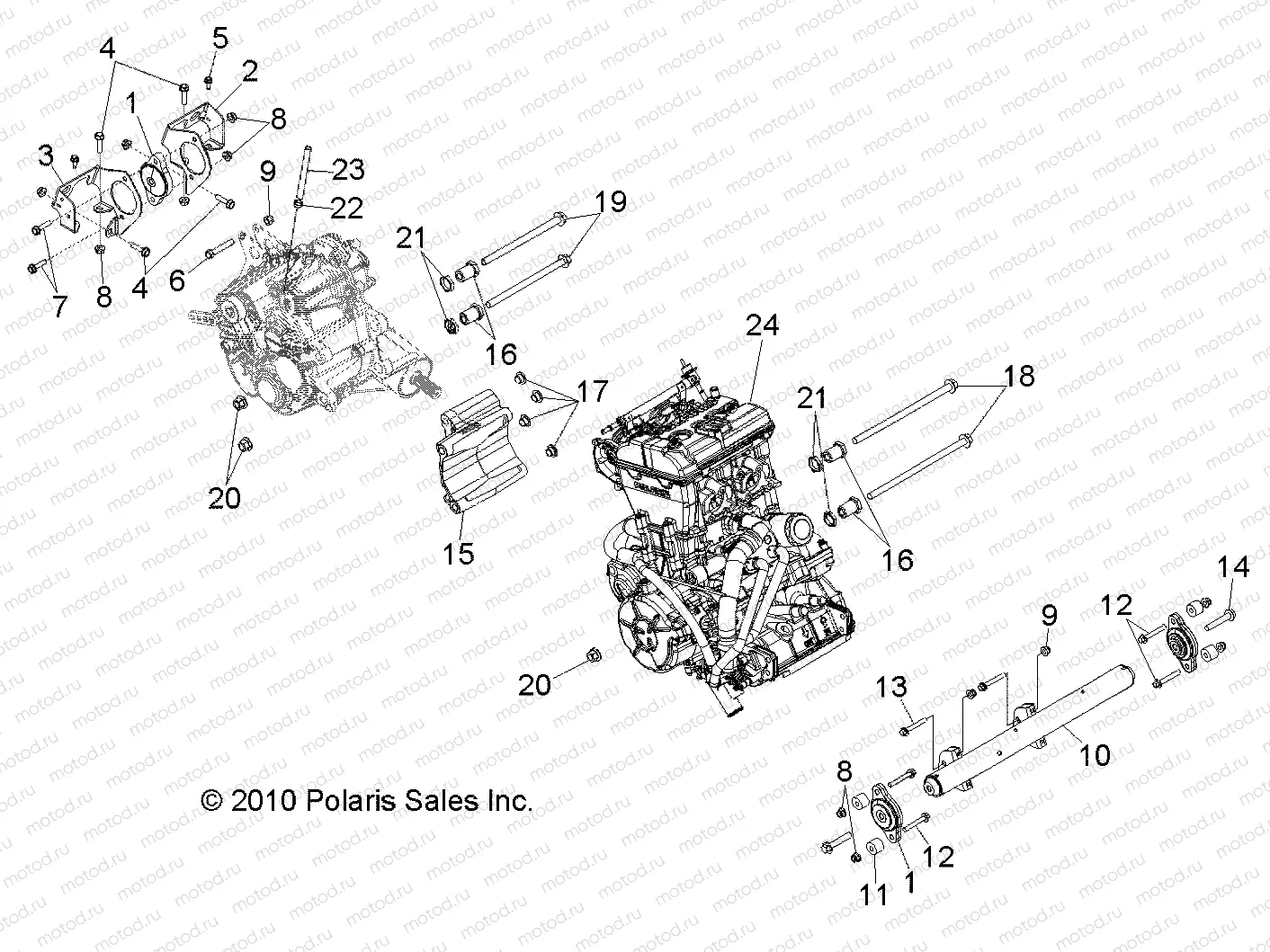 ENGINE | ENGINE, TRANSMISSION MOUNTING - R11JH87AA/AD (49RGRENGINEMTG11RZR875)