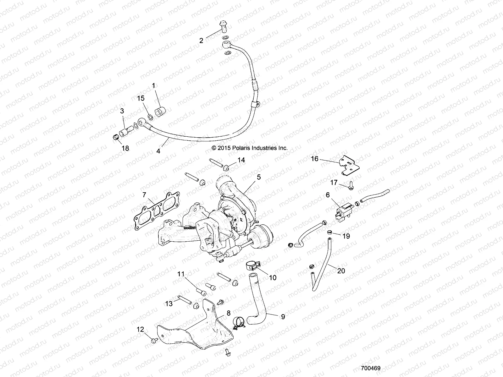 ENGINE | ENGINE, TURBO CHARGER MOUNTING - Z18VDS92CF/CU (700469)