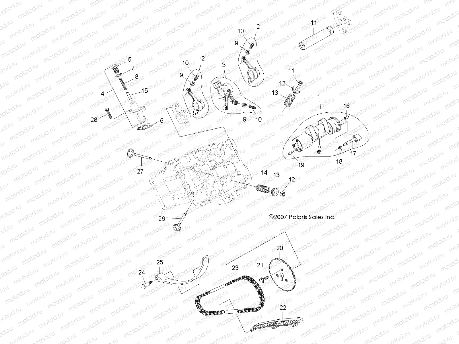 ENGINE | ENGINE, VALVE and CAMSHAFT - A08BG50FA (49ATVVALVE08SCRAM)