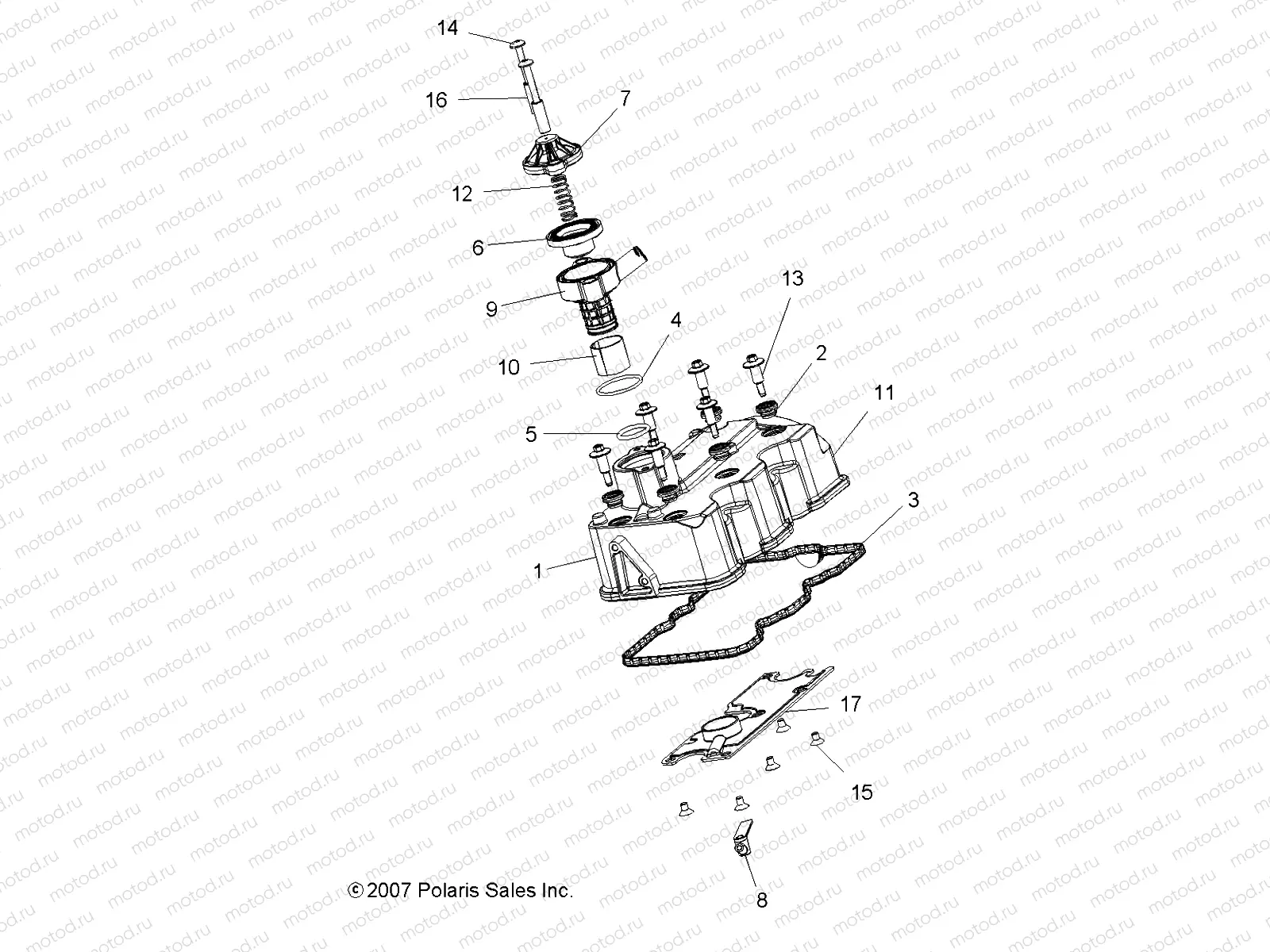 ENGINE | ENGINE, VALVE COVER - A09ZN85FL/8CFL (49ATVVALVE09Q60)