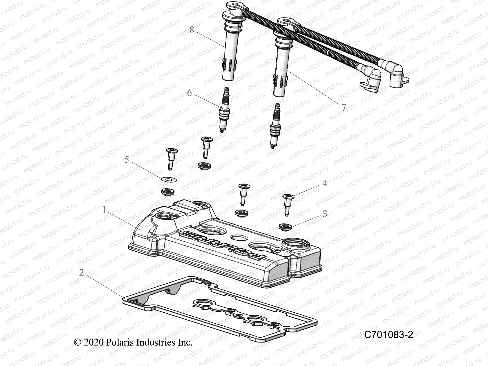 ENGINE | ENGINE, VALVE COVER, SPARKPLUGS and WIRES - Z23ASE99A4/B4/K99A4(C701083-2)