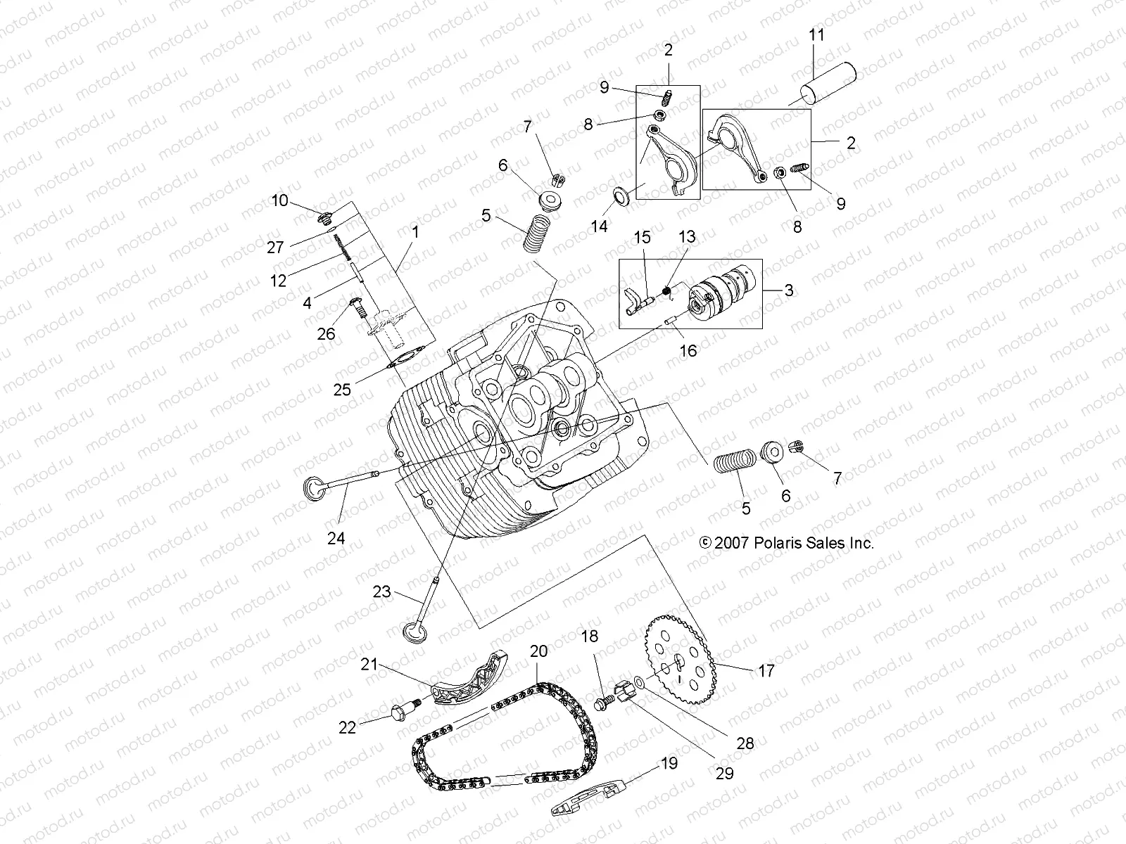ENGINE | ENGINE, VALVES and CAMSHAFT - A09LH27AX/AZ (49ATVVALVE08SP300)
