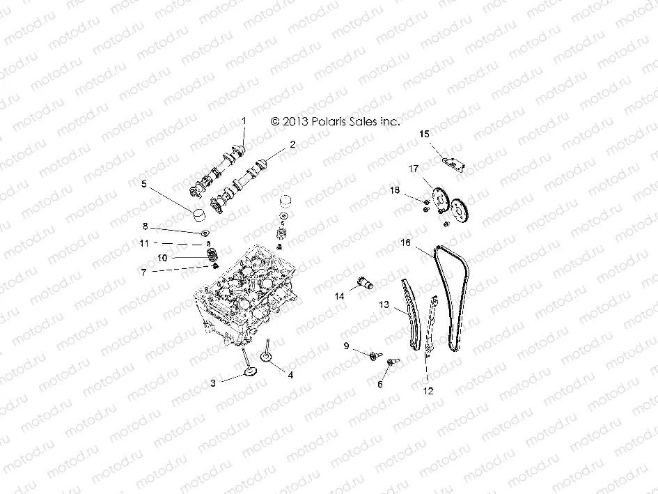 ENGINE | ENGINE, VALVES and CAMSHAFTS - R14WH88A/9EA ALL OPTIONS (49RGRVALVECAM14CREW)