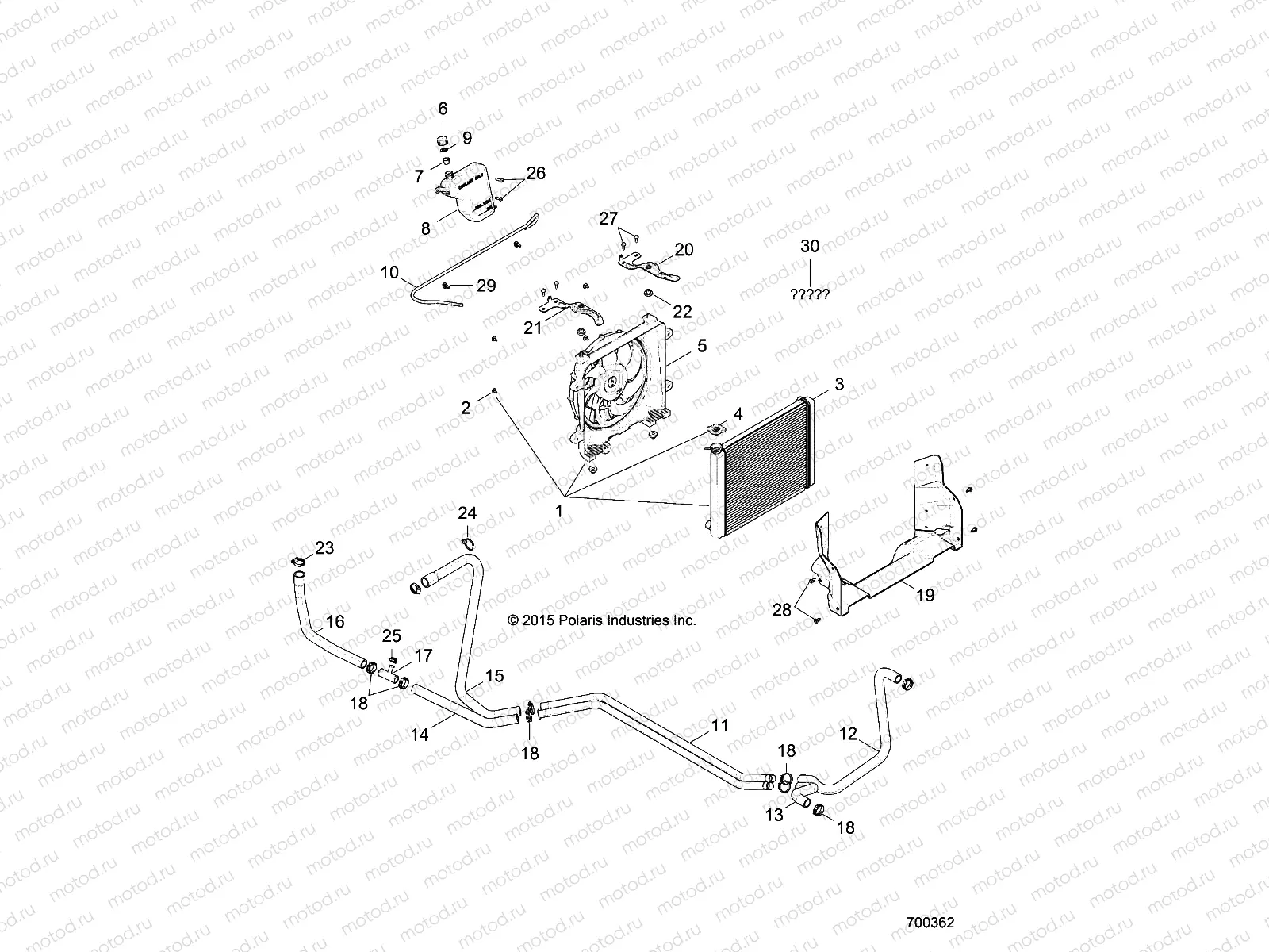 ENGINE | ENGINE, WATER COOLING SYSTEM - R18RTAD1B1/ED1N1 (700362)
