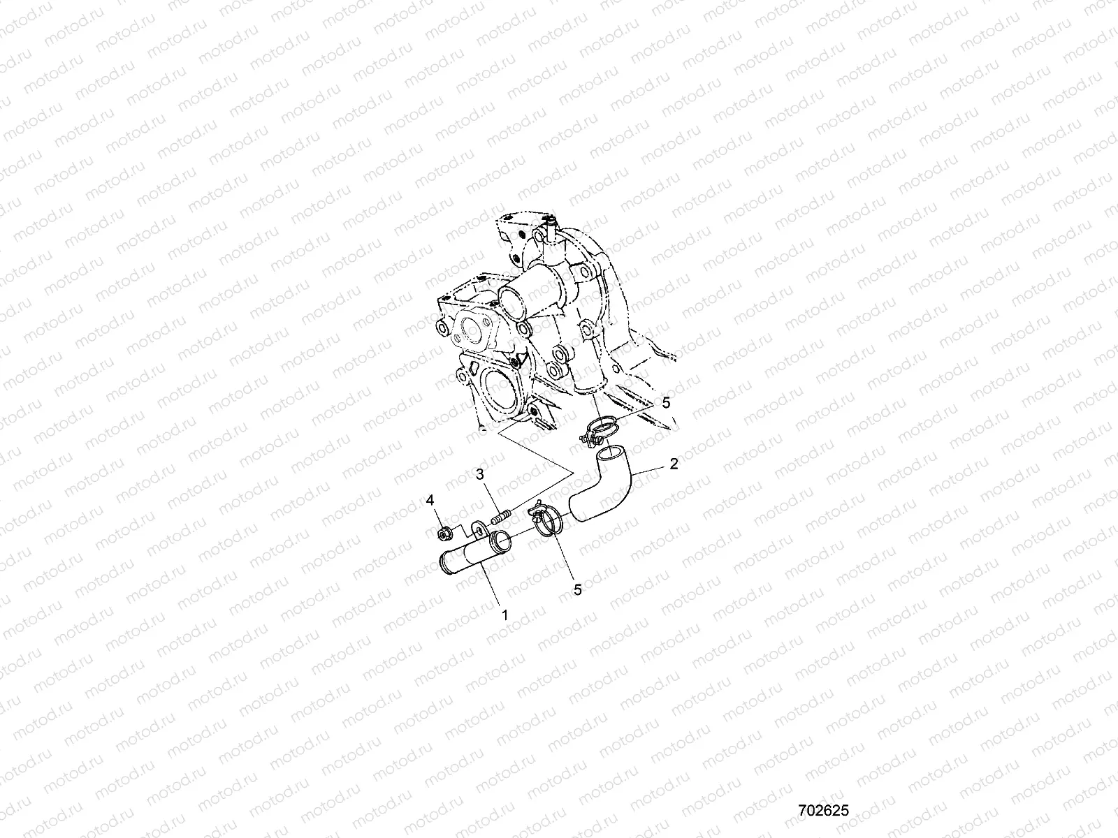 ENGINE | ENGINE, WATER PIPE - D22P4ED4B4/FD4B4 (702625)