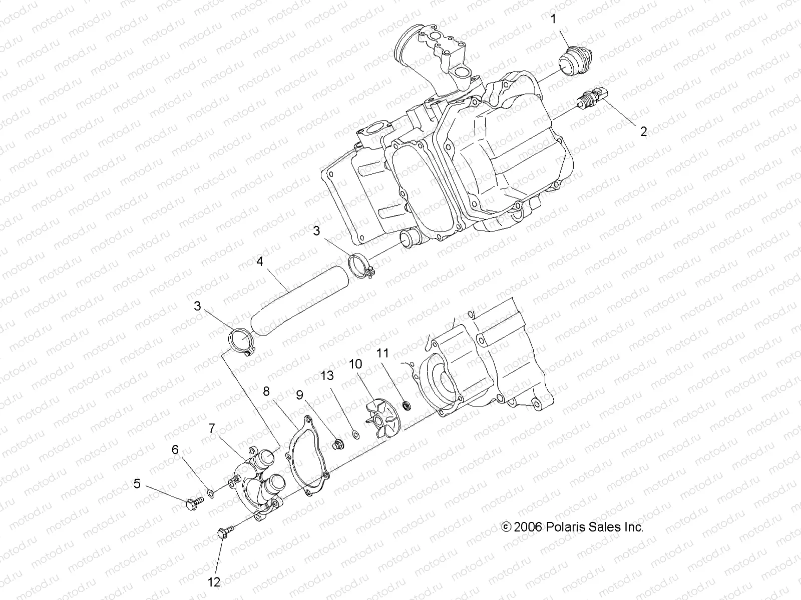 ENGINE | ENGINE, WATER PUMP - A07BA50FA (49RGRWATERPUMP07500)