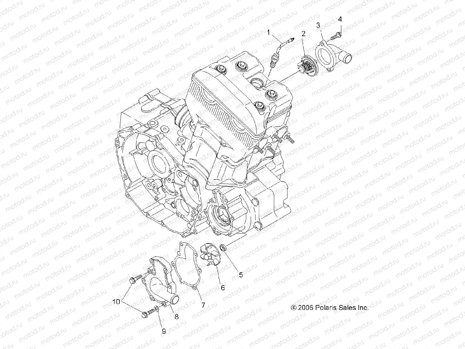 ENGINE | ENGINE, WATER PUMP - A07GJ50AA/AB/AC (49ATVWATERPUMPPRED500)