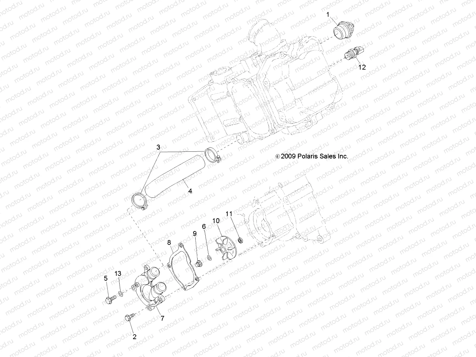 ENGINE | ENGINE, WATER PUMP - A10NG50AA (49ATVWATERPUMP10SCRAM)