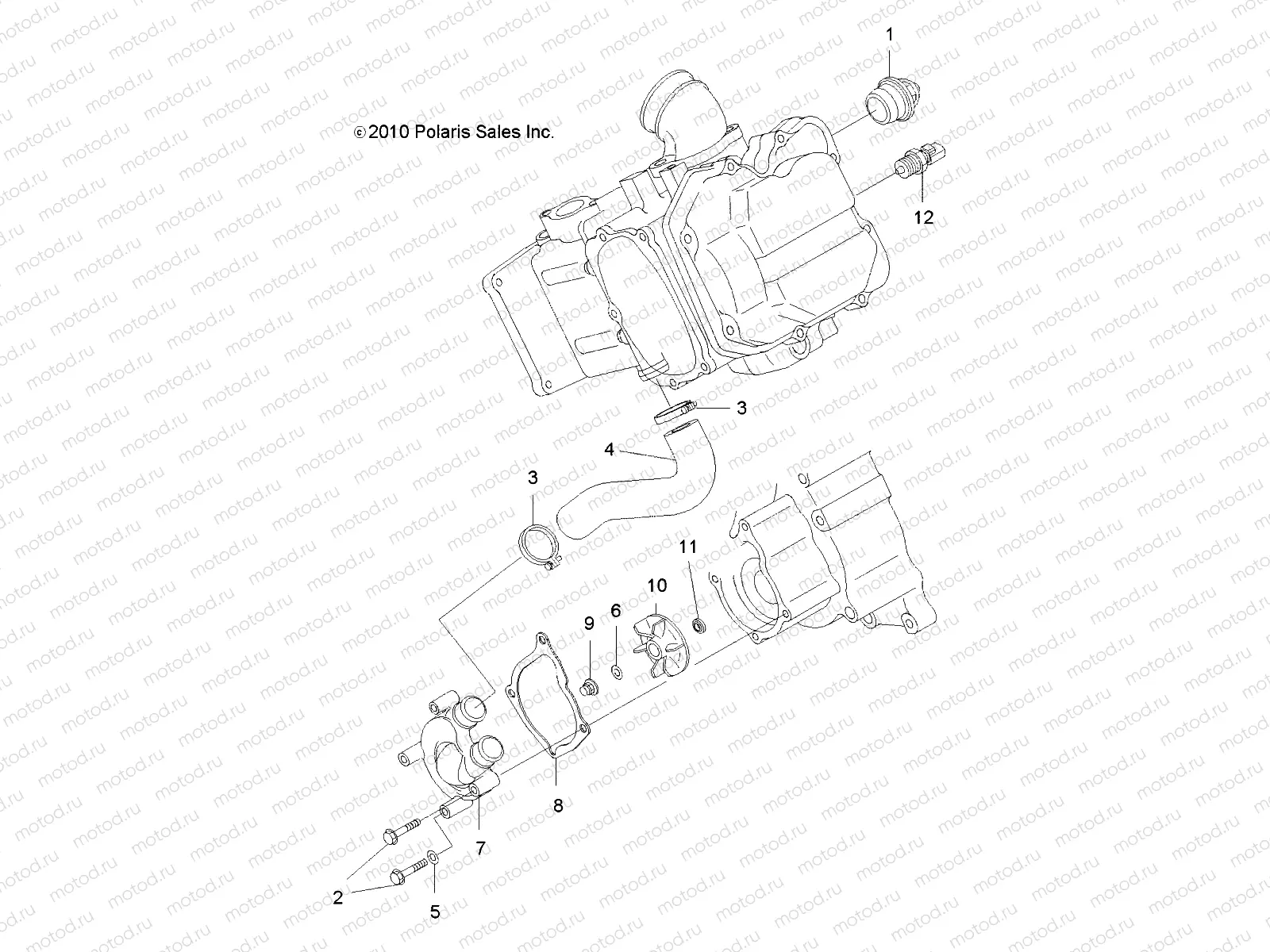 ENGINE | ENGINE, WATER PUMP - A11NG50AA (49ATVWATERPUMP11SCRAM)