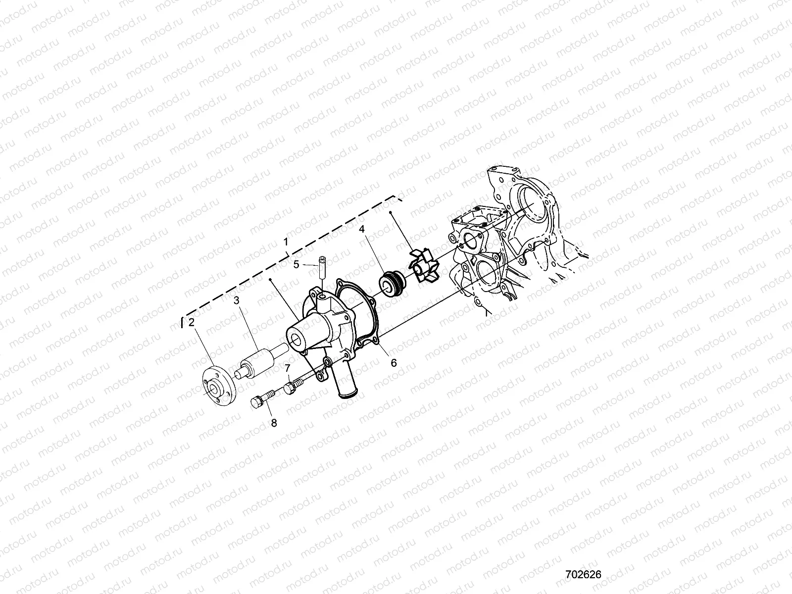 ENGINE | ENGINE, WATER PUMP - D19BEPD4B4 (702626)