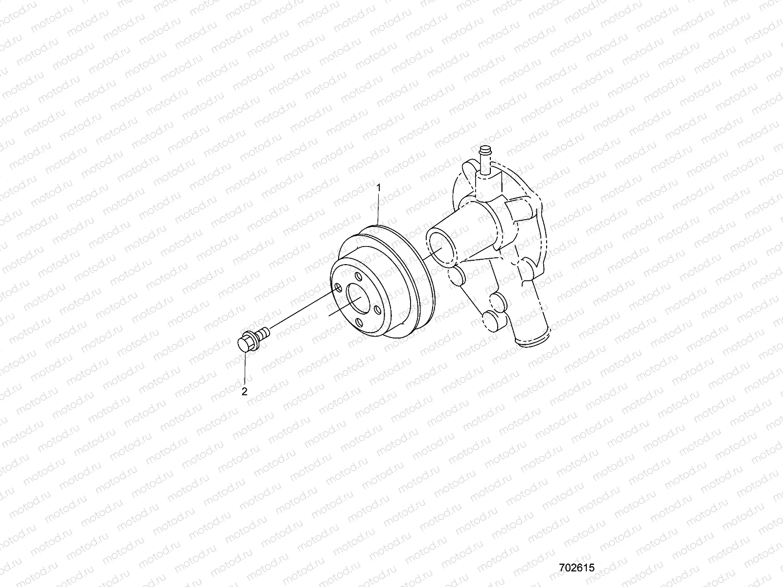 ENGINE | ENGINE, WATER PUMP PULLEY - D20BBPD4B4/APD4B4 (702615)