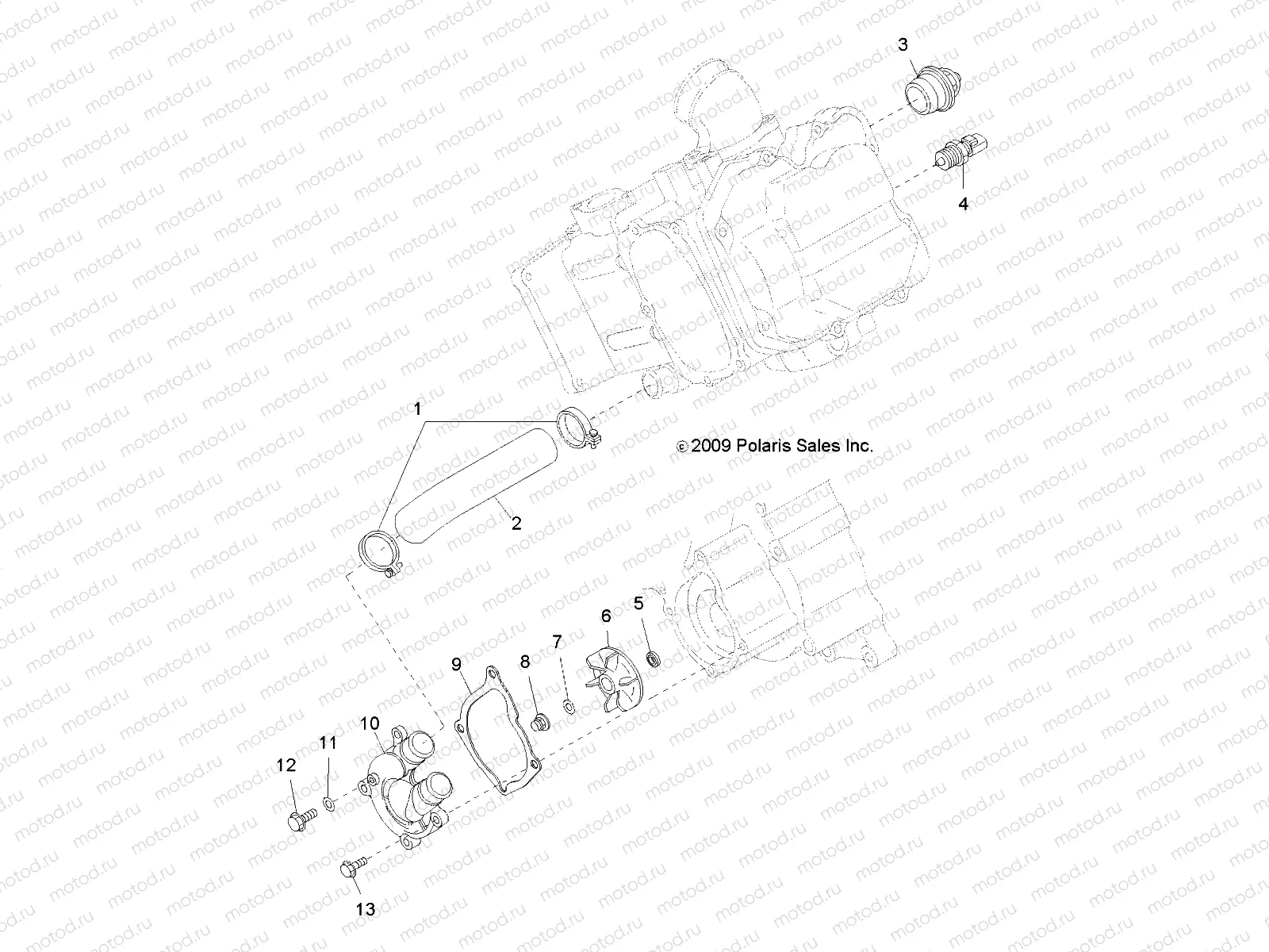 ENGINE | ENGINE, WATER PUMP - R13RH45AG (49RGRWATERPUMP10)