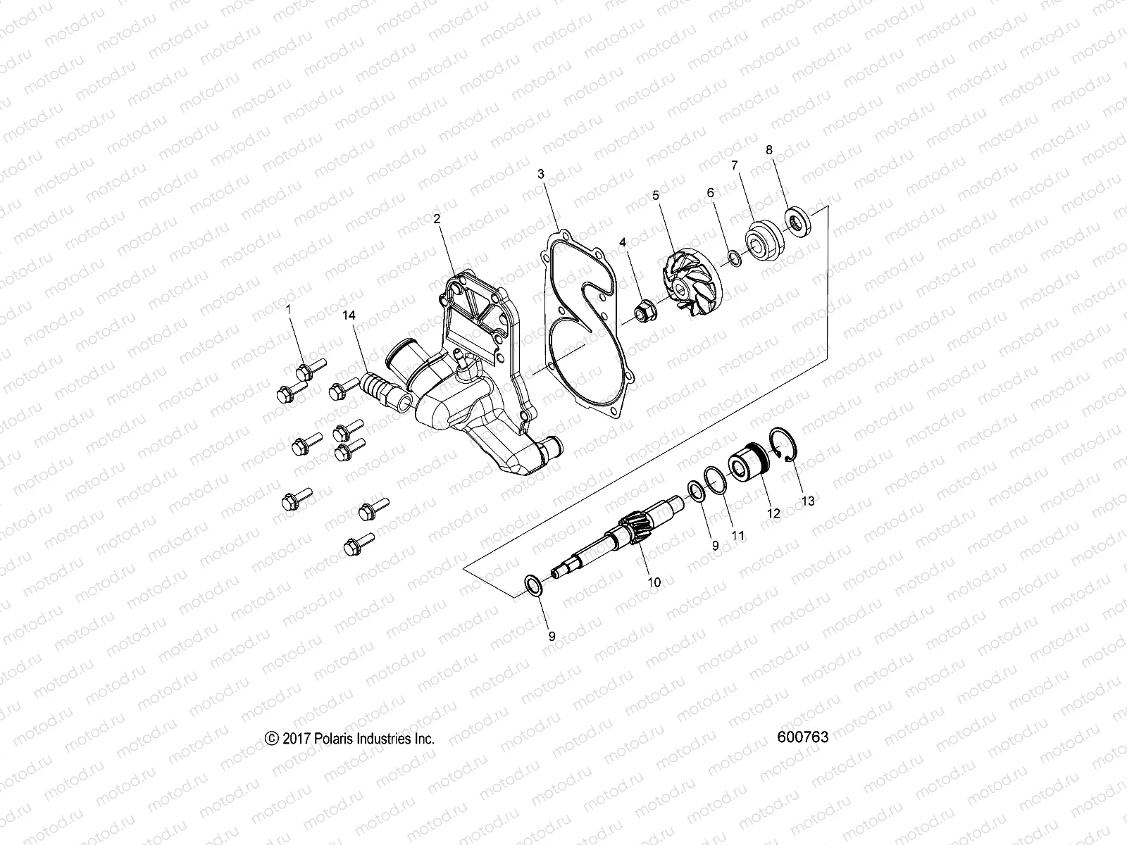 ENGINE | ENGINE, WATER PUMP - S20EKL8PS (600763)