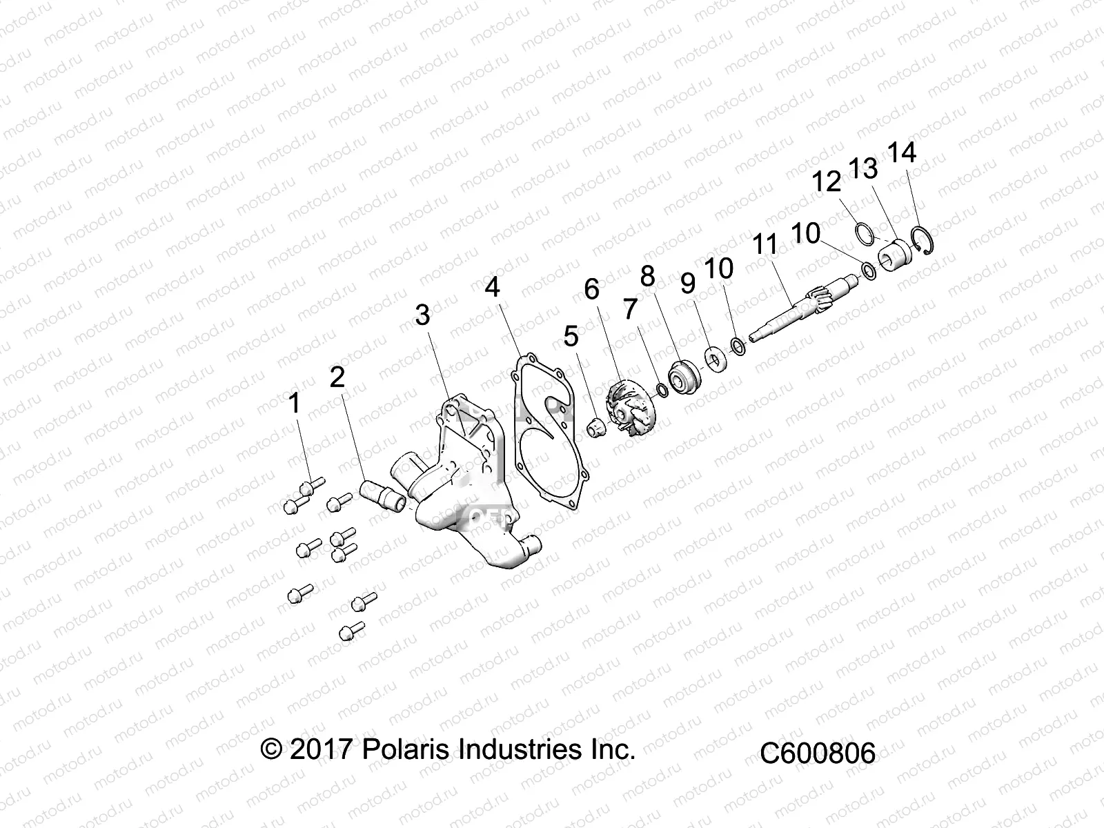 ENGINE | ENGINE, WATER PUMP - S21EDB6PSL (C600806)