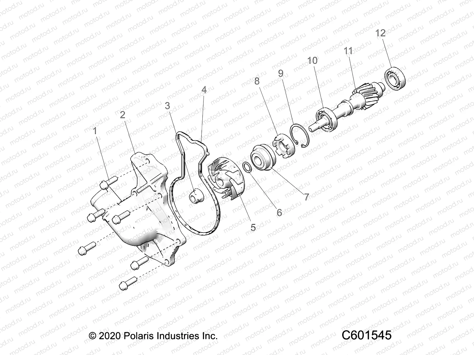 ENGINE | ENGINE, WATER PUMP - S22TFK8RS/8RE ALL OPTIONS (C601545)