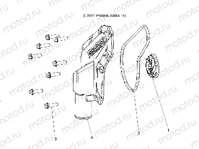 ENGINE | ENGINE, WATERPUMP AND BYPASS - D22M2A57B4/G57B4 (49RGRWATERPUMP12RZR570)