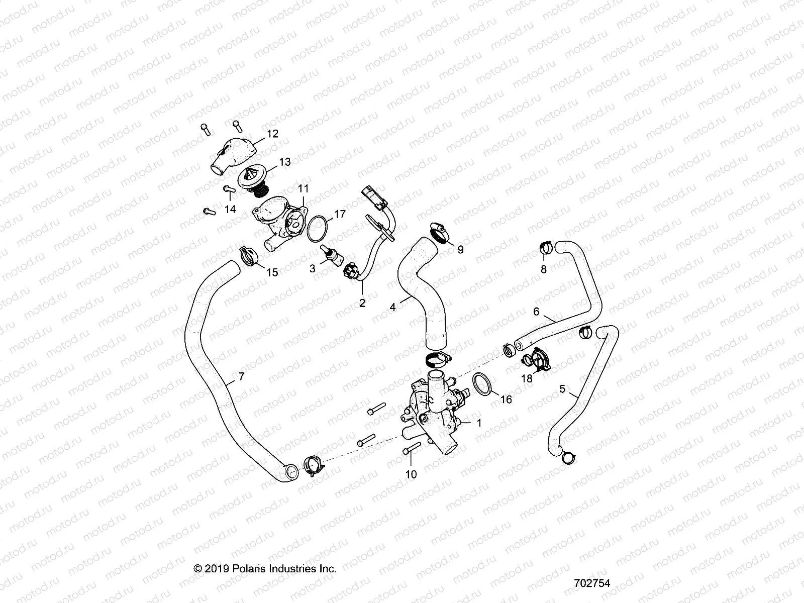 ENGINE | ENGINE, WATERPUMP AND BYPASS - G20GAE99A2/A4/D99AK/AS/BK/BS (702754)