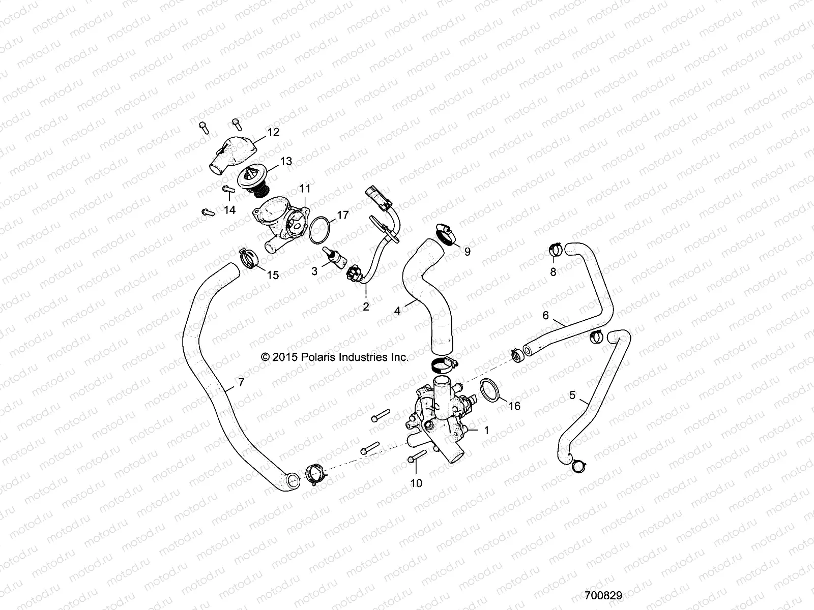 ENGINE | ENGINE, WATERPUMP AND BYPASS - G20GAP99AM (700830)