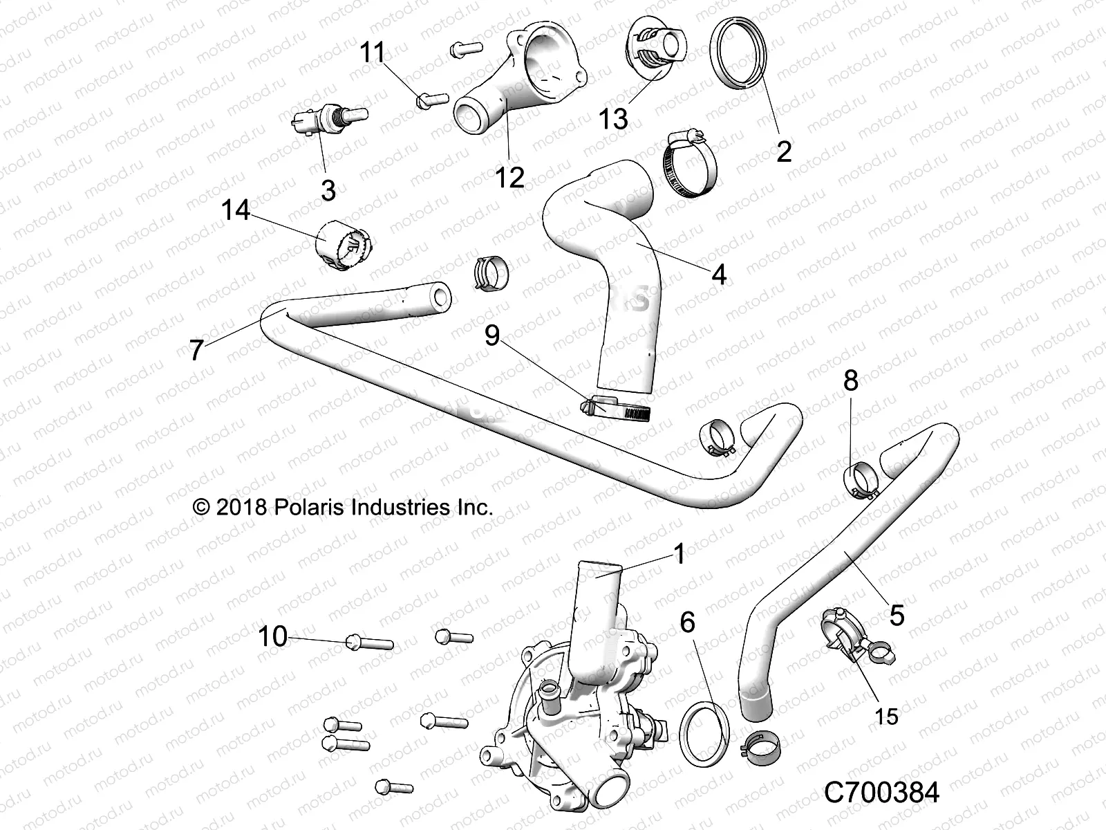 ENGINE | ENGINE, WATERPUMP AND BYPASS - R20RRM99AL (C700384)