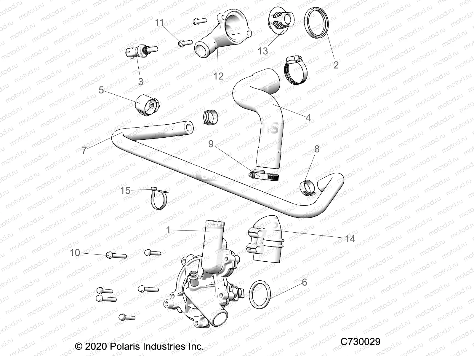 ENGINE | ENGINE, WATERPUMP AND BYPASS - R21RSYZ99A9/AC/AP/AW/B9/BC/BP/BW (C700459)