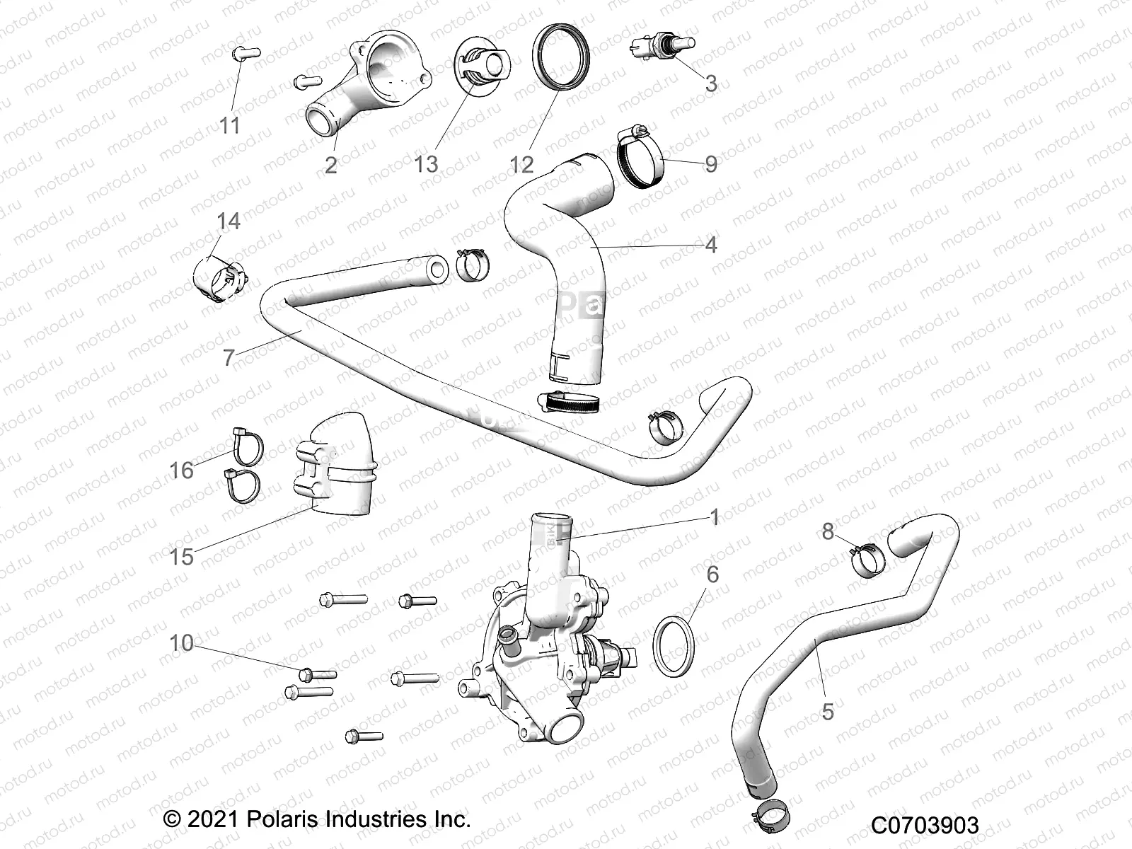 ENGINE | ENGINE, WATERPUMP AND BYPASS - R23T6E99AD/BD/AP/BP/A9/B9 (C0703903)