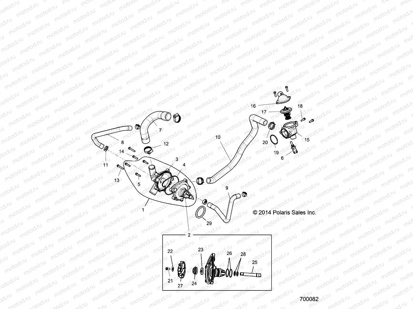 ENGINE | ENGINE, WATERPUMP AND BYPASS - Z15VDE99AT/AL/AV/AW/LP/EW/AO/AP/AZ/NV/NW/K99AA/AU (700082)