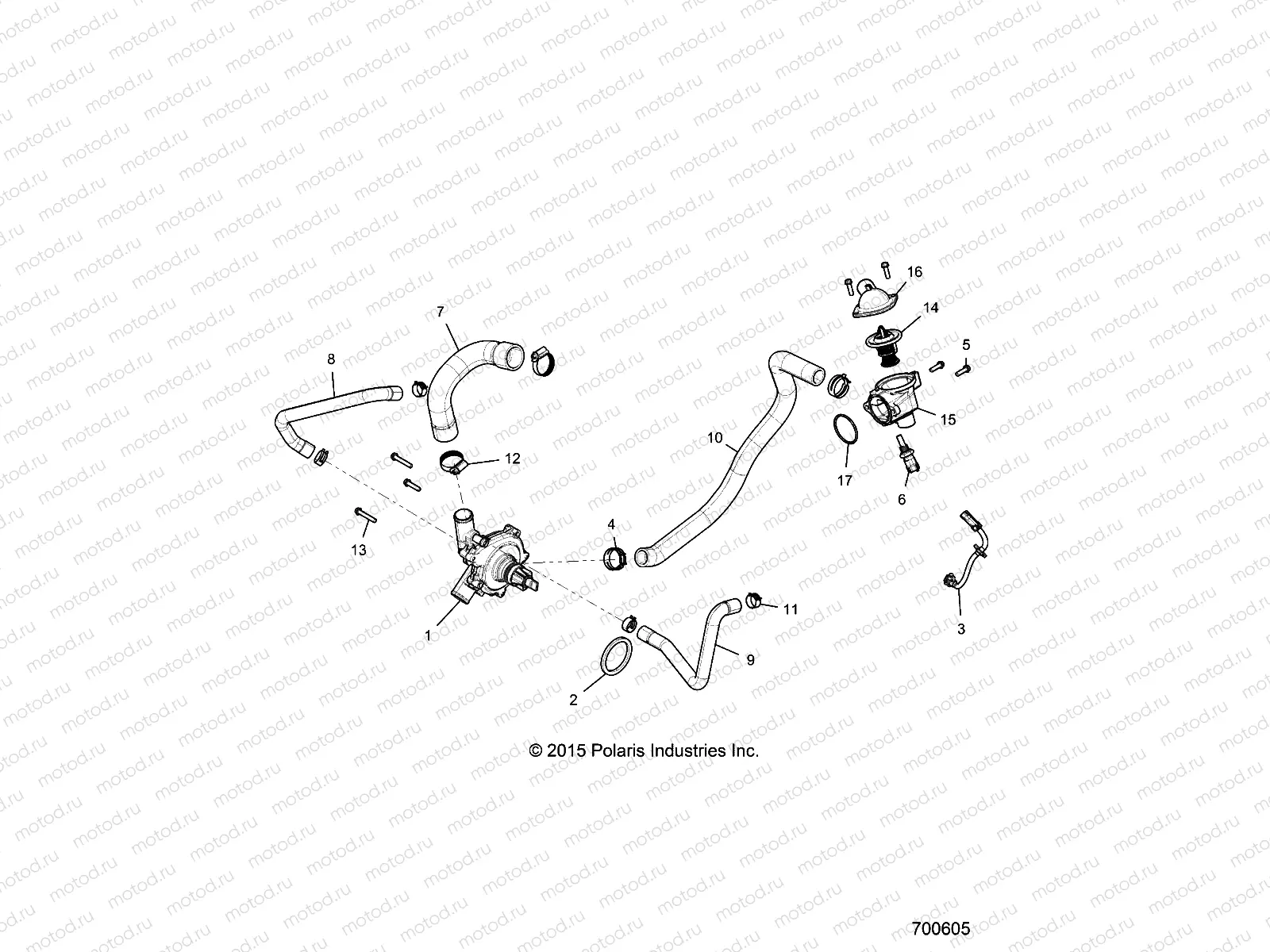ENGINE | ENGINE, WATERPUMP AND BYPASS - Z17VDE92NG/NM/NK (700605)