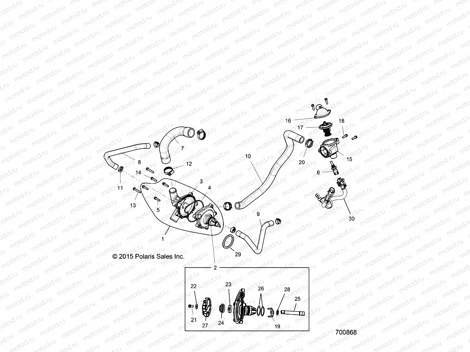 ENGINE | ENGINE, WATERPUMP AND BYPASS - Z20A4E99AH/LH (700829)