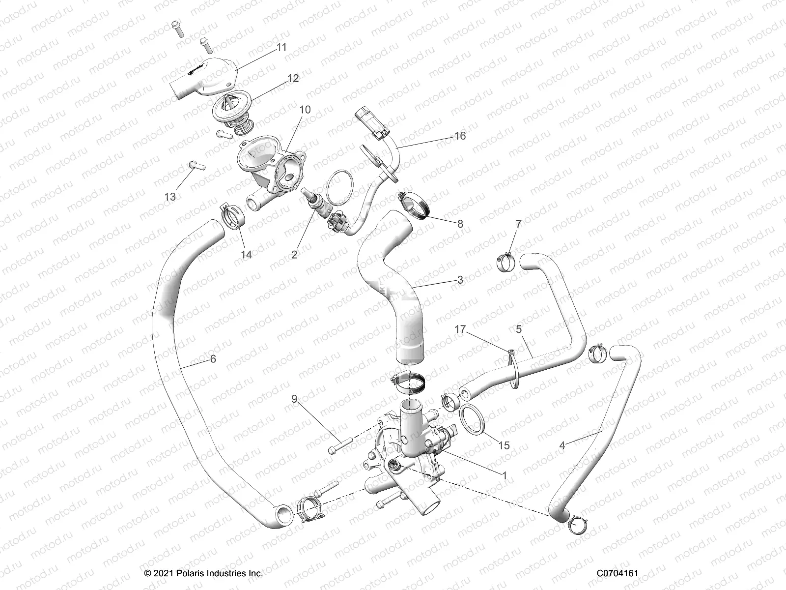 ENGINE | ENGINE, WATERPUMP AND BYPASS - Z22NAS99CK/FK (C700106-14)