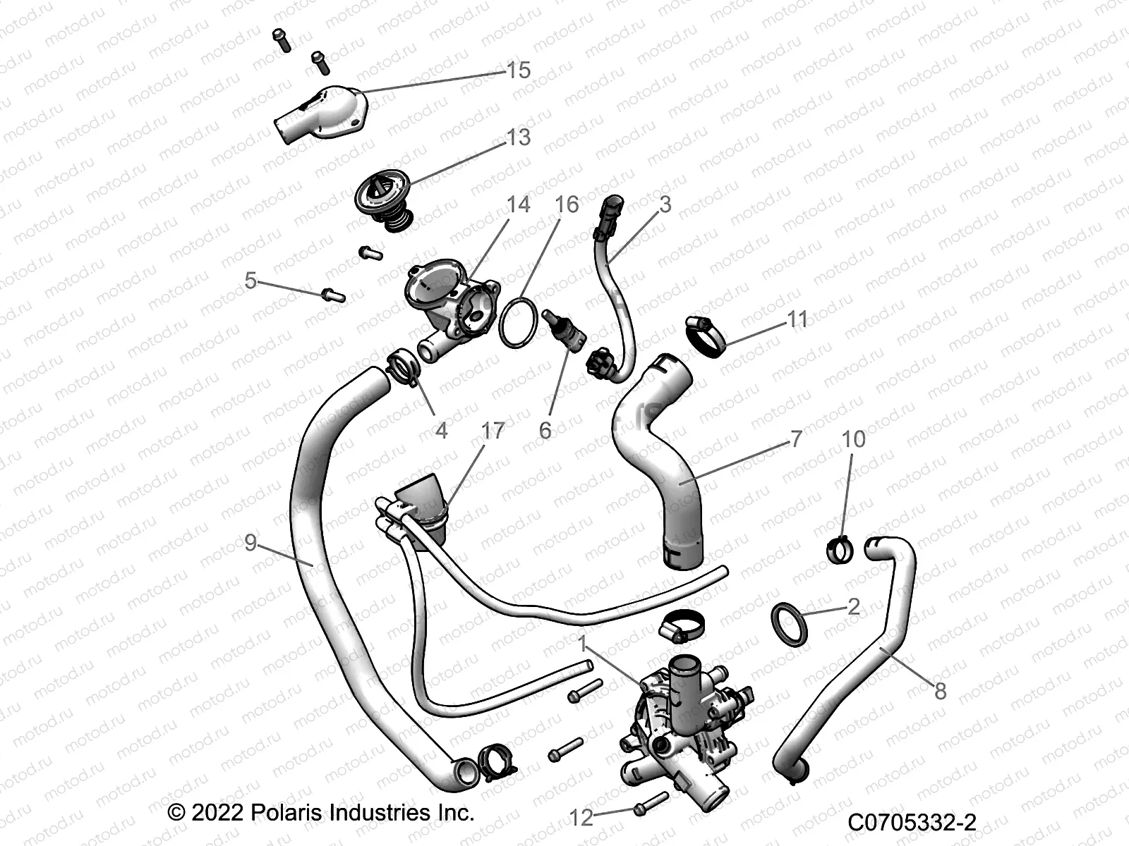 ENGINE | ENGINE, WATERPUMP AND BYPASS - Z22R4E92AD/AJ (C0705332)